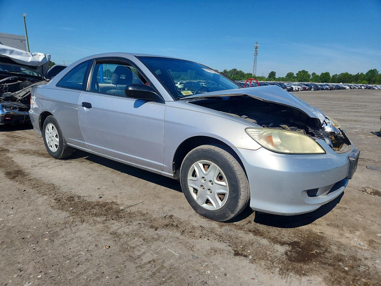2004 Honda Civic Dx Vp Silver vin: 1HGEM22184L049352