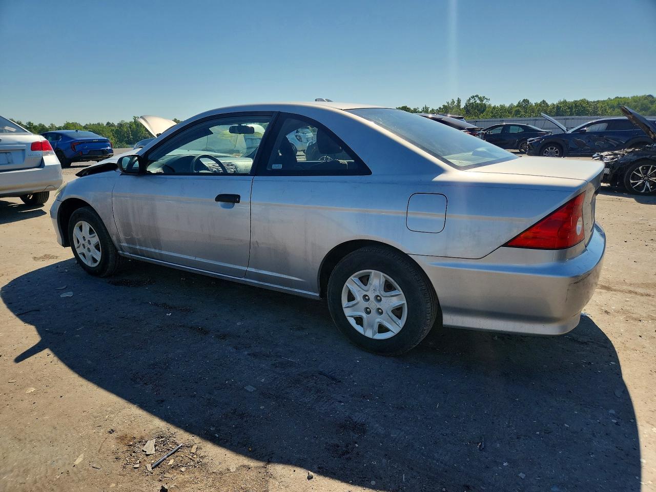 2004 Honda Civic Dx Vp Silver vin: 1HGEM22184L049352