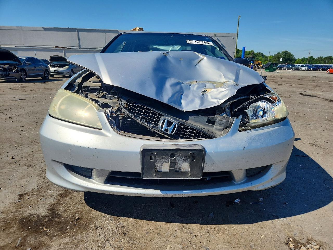2004 Honda Civic Dx Vp Silver vin: 1HGEM22184L049352