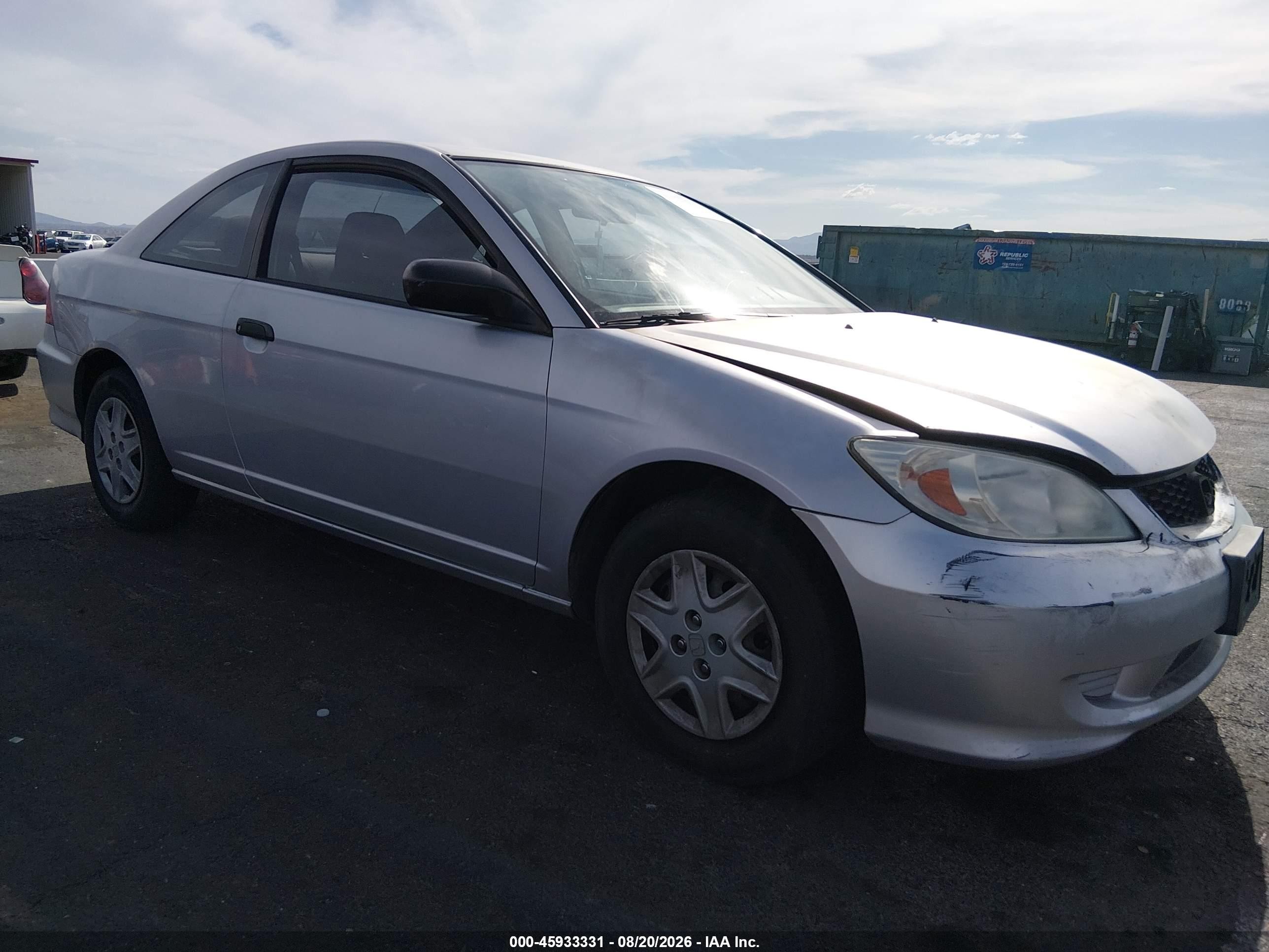 2004 Honda Civic Vp Silver vin: 1HGEM22184L049867