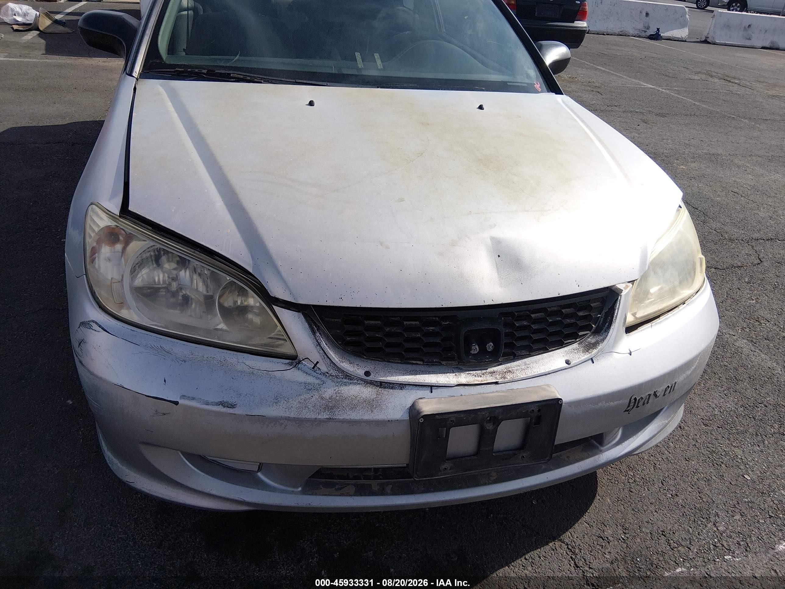 2004 Honda Civic Vp Silver vin: 1HGEM22184L049867