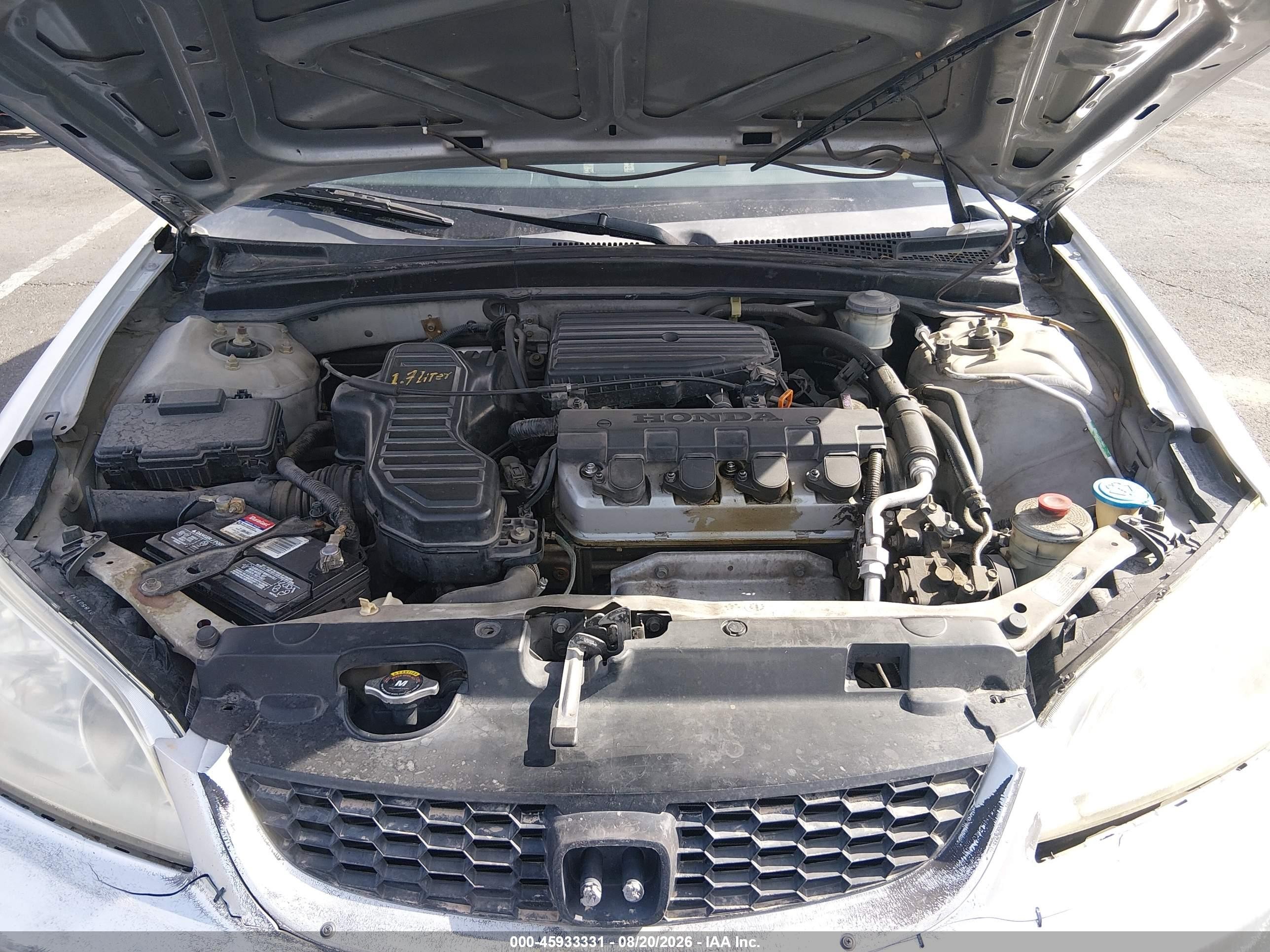 2004 Honda Civic Vp Silver vin: 1HGEM22184L049867