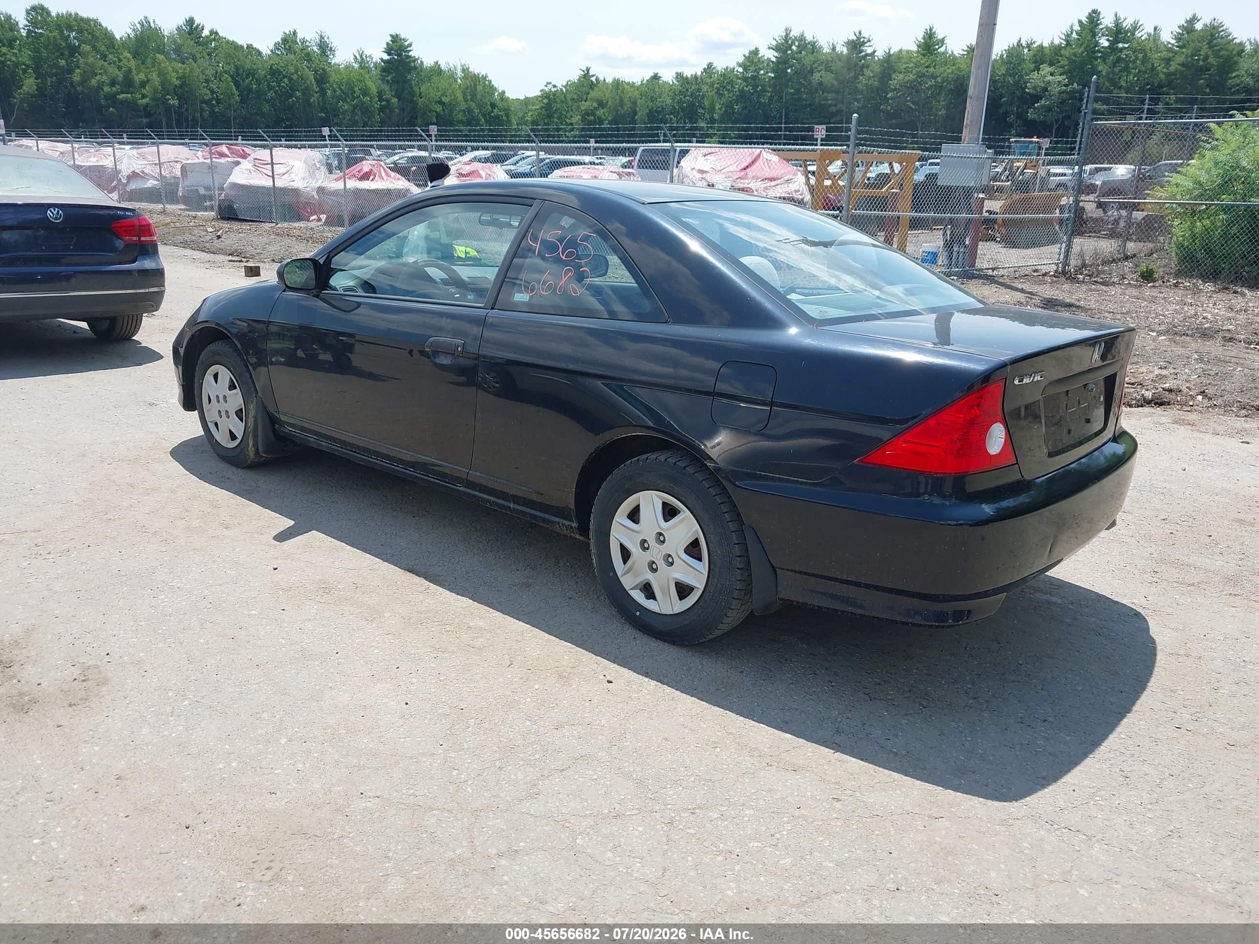 2005 Honda Civic Vp Black vin: 1HGEM22185L079453
