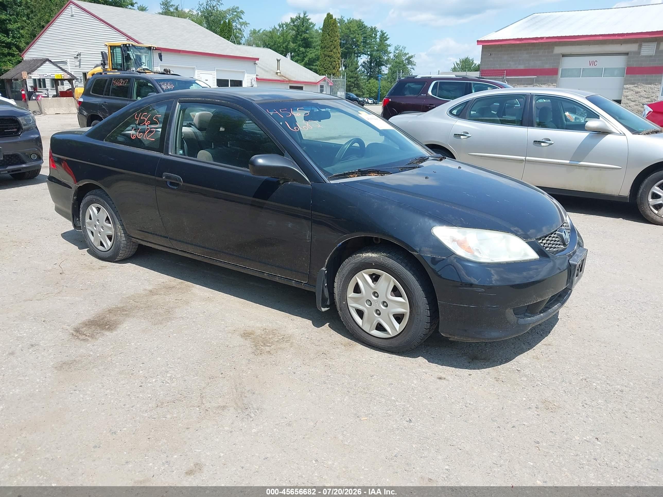 2005 Honda Civic Vp Black vin: 1HGEM22185L079453