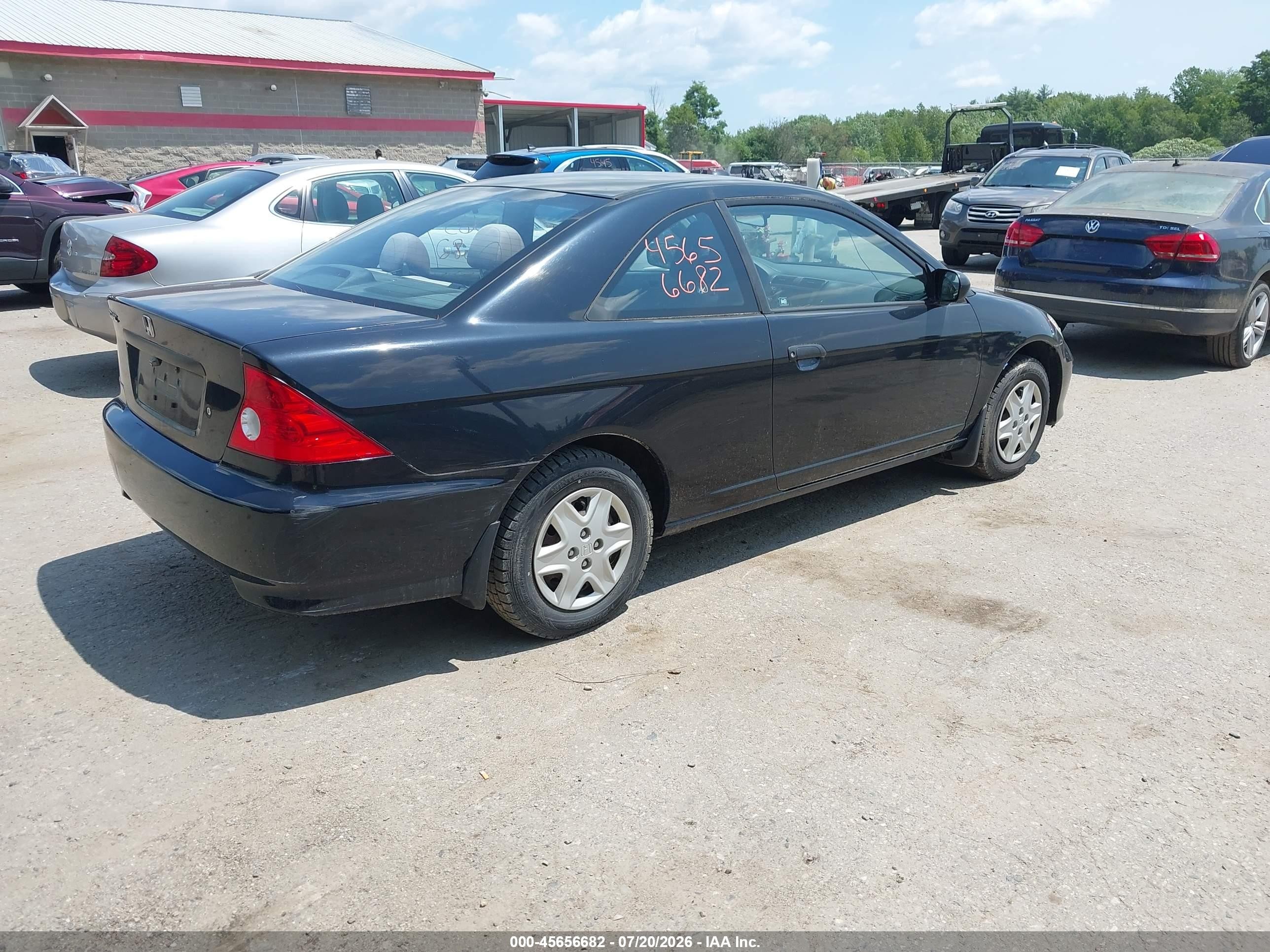 2005 Honda Civic Vp Black vin: 1HGEM22185L079453