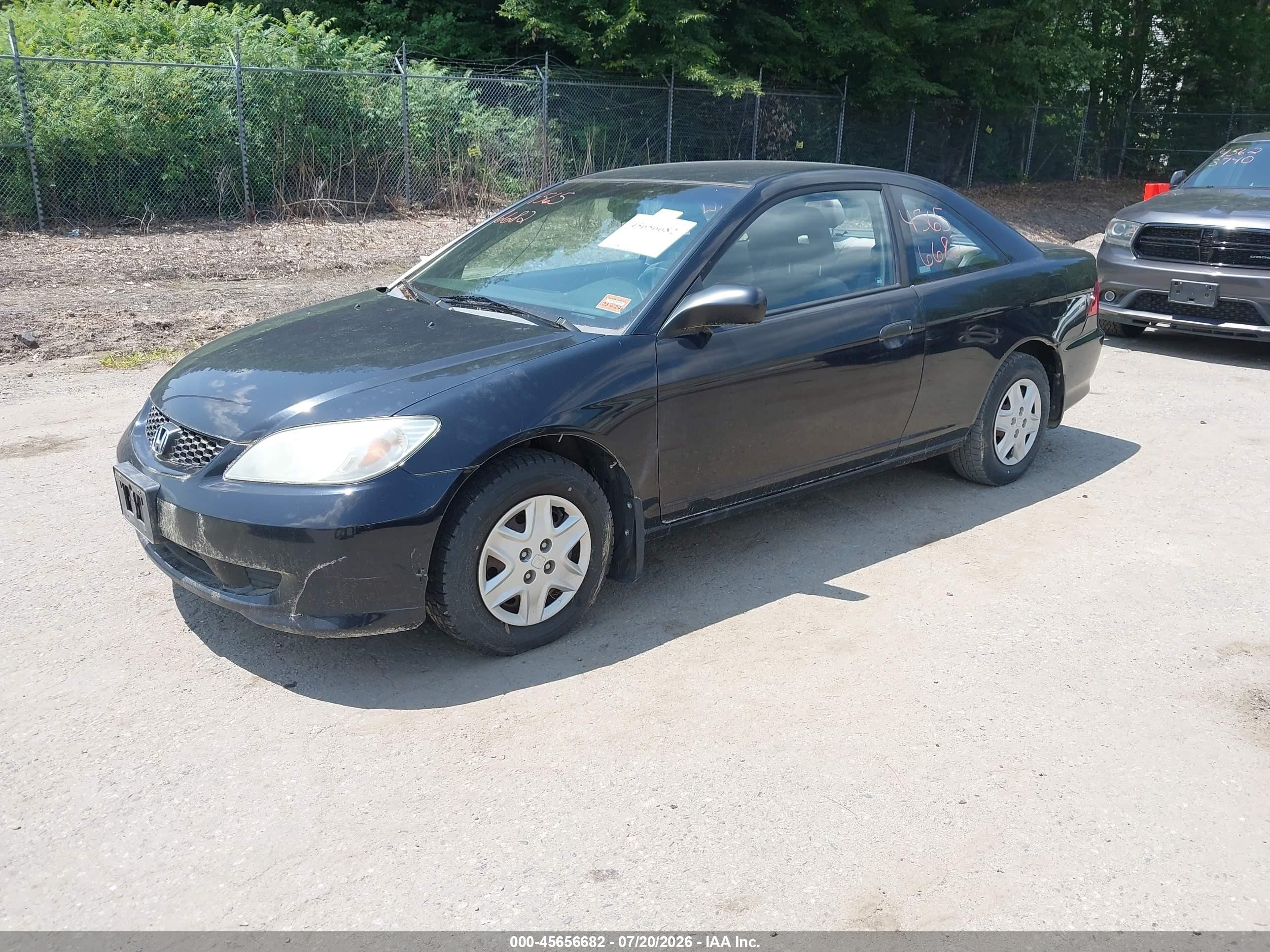 2005 Honda Civic Vp Black vin: 1HGEM22185L079453