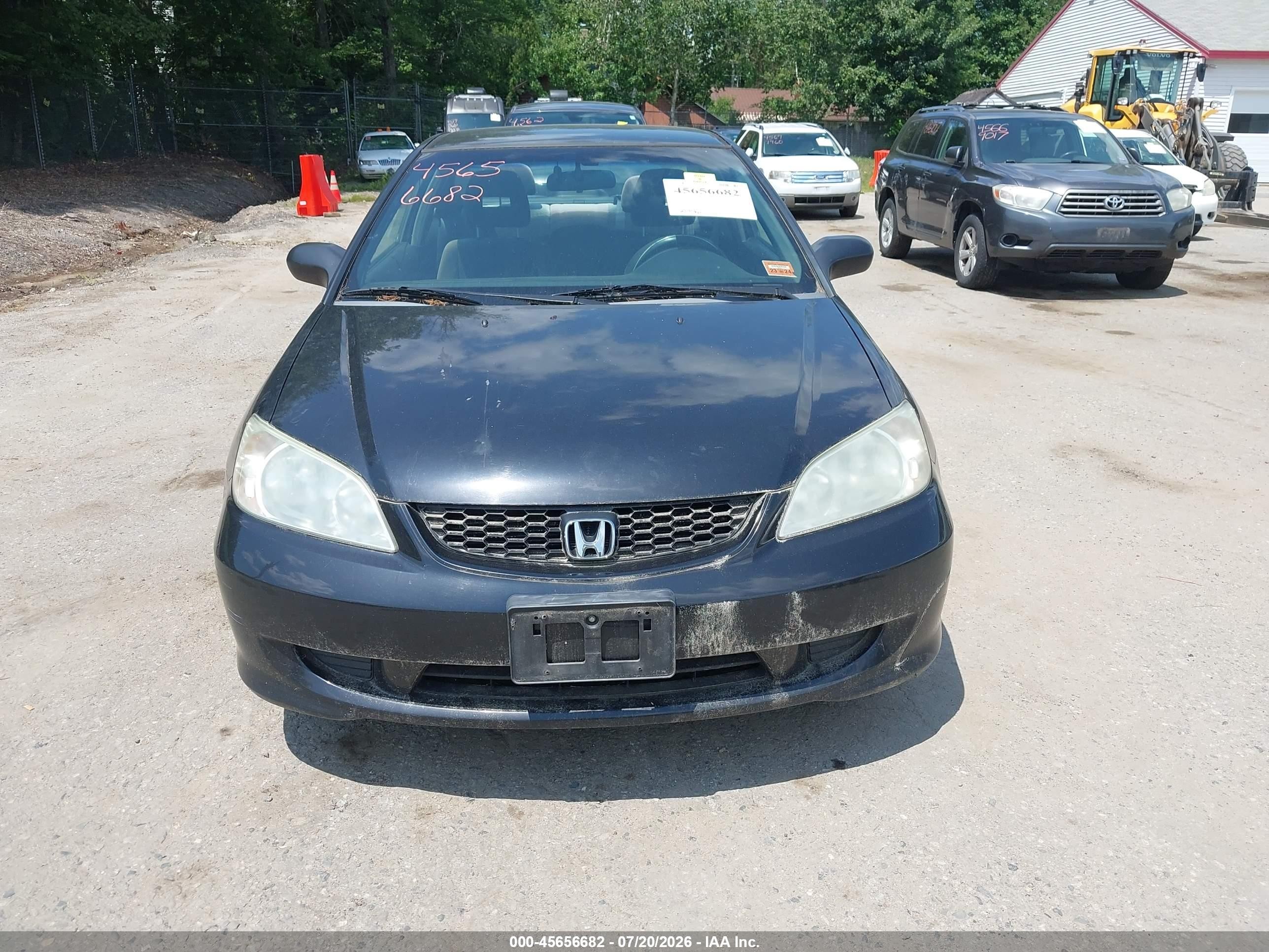 2005 Honda Civic Vp Black vin: 1HGEM22185L079453