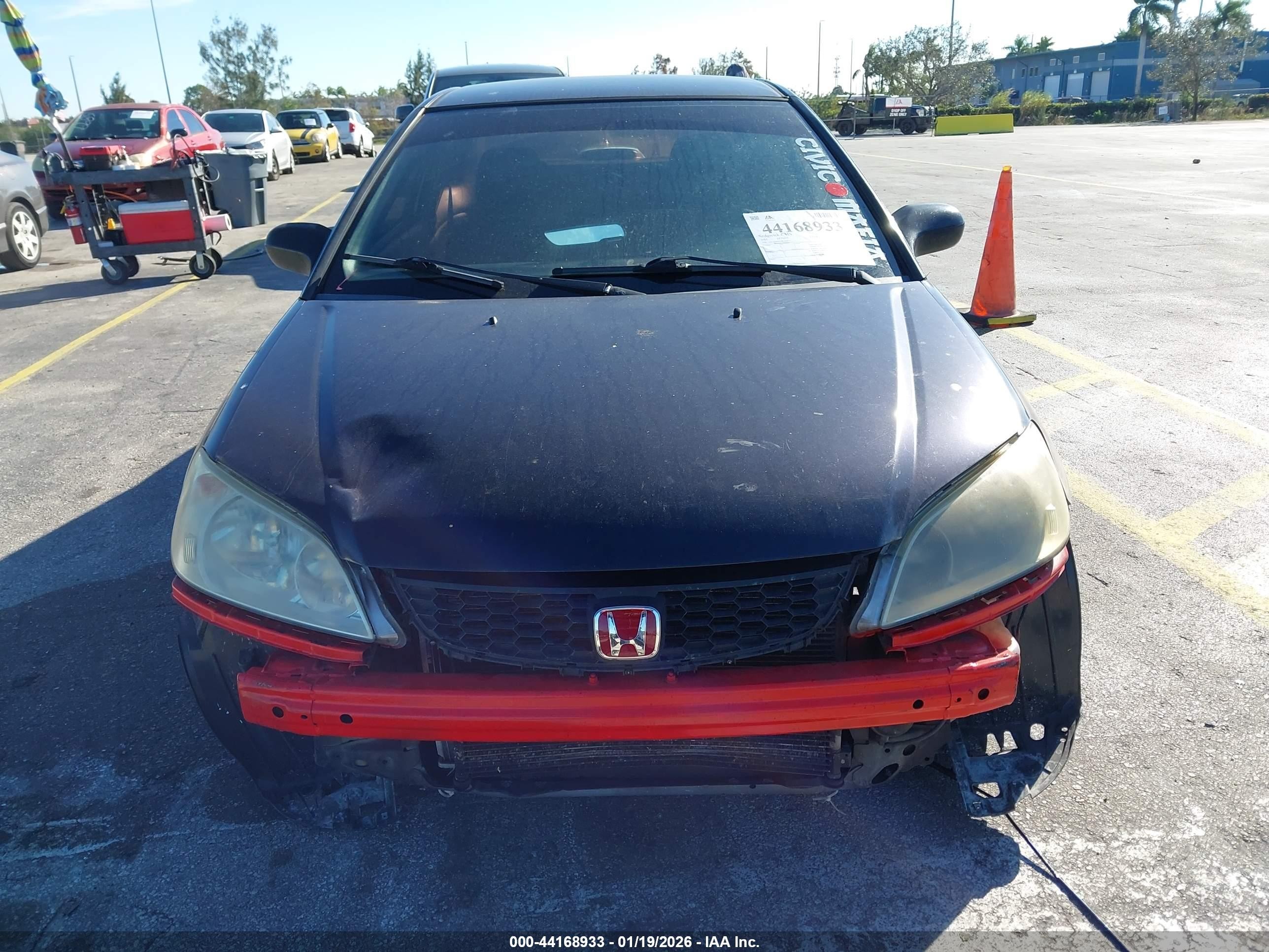 2004 Honda Civic Vp Black vin: 1HGEM22194L060537