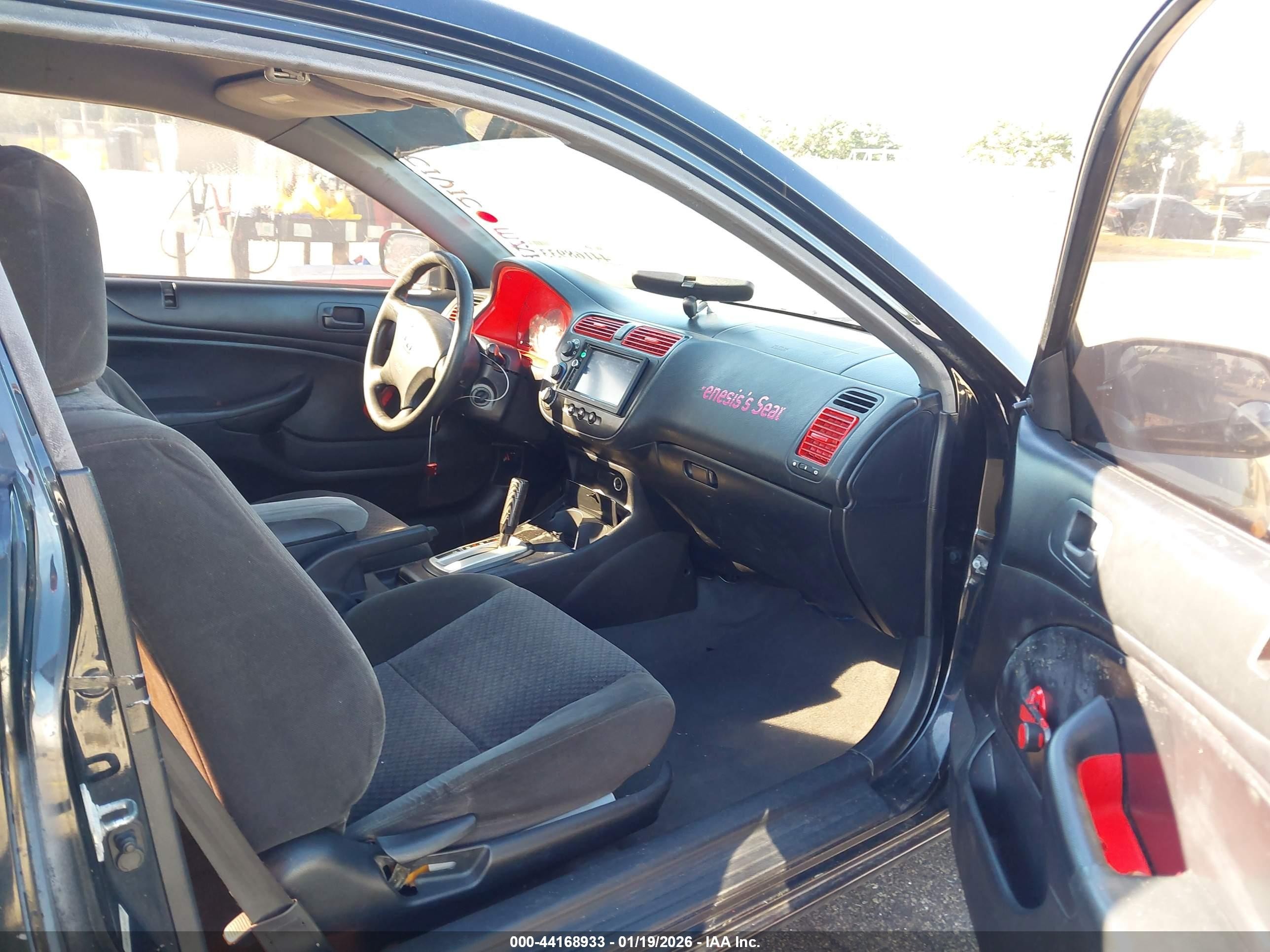2004 Honda Civic Vp Black vin: 1HGEM22194L060537
