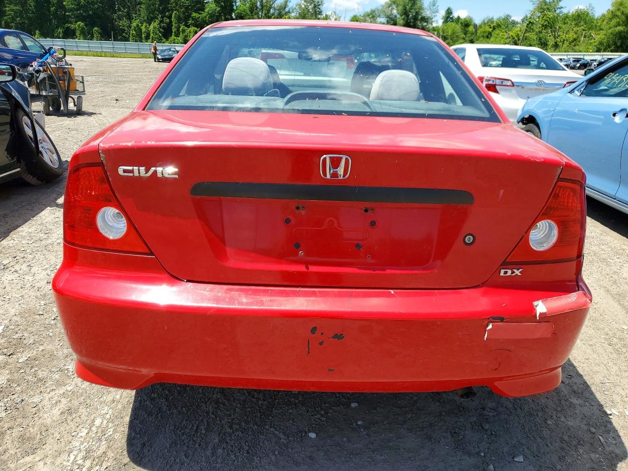 2004 Honda Civic Dx Vp Red vin: 1HGEM221X4L001903