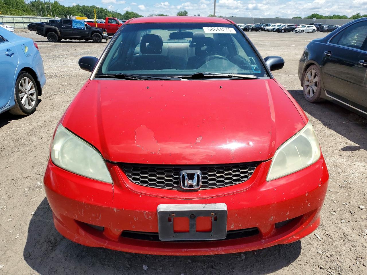 2004 Honda Civic Dx Vp Red vin: 1HGEM221X4L001903