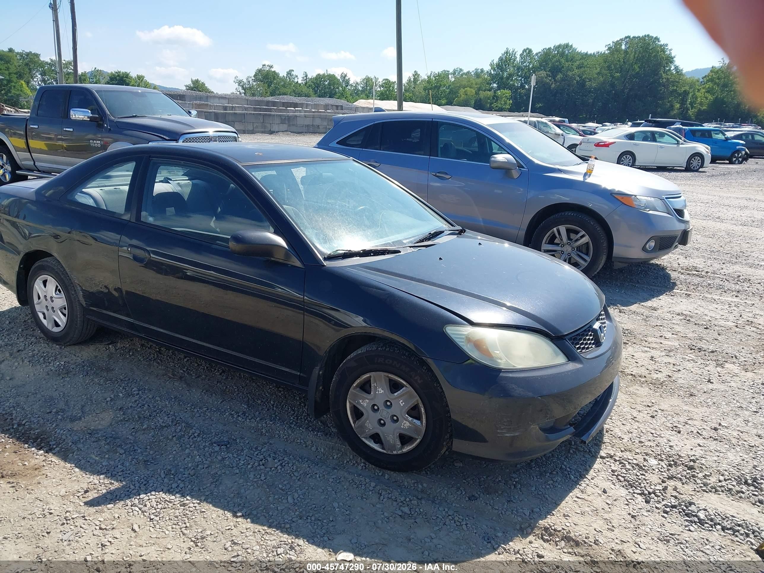 2004 Honda Civic Vp Black vin: 1HGEM221X4L008561