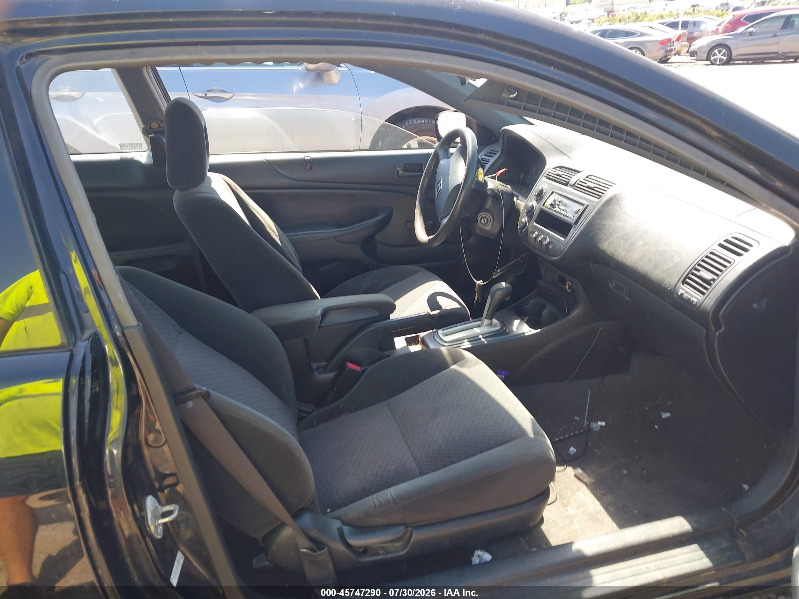 2004 Honda Civic Vp Black vin: 1HGEM221X4L008561