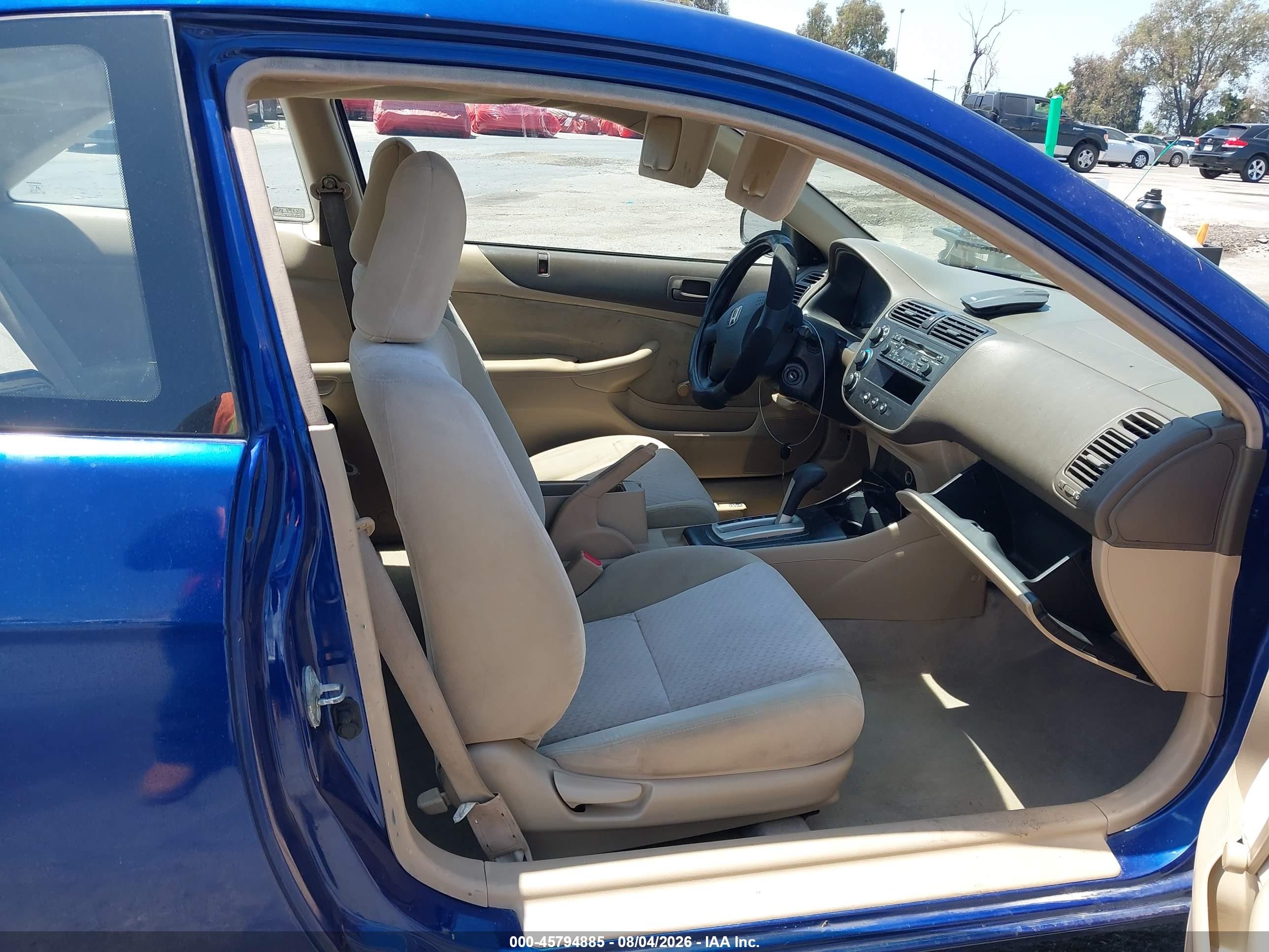 2004 Honda Civic Vp Синий vin: 1HGEM221X4L083342