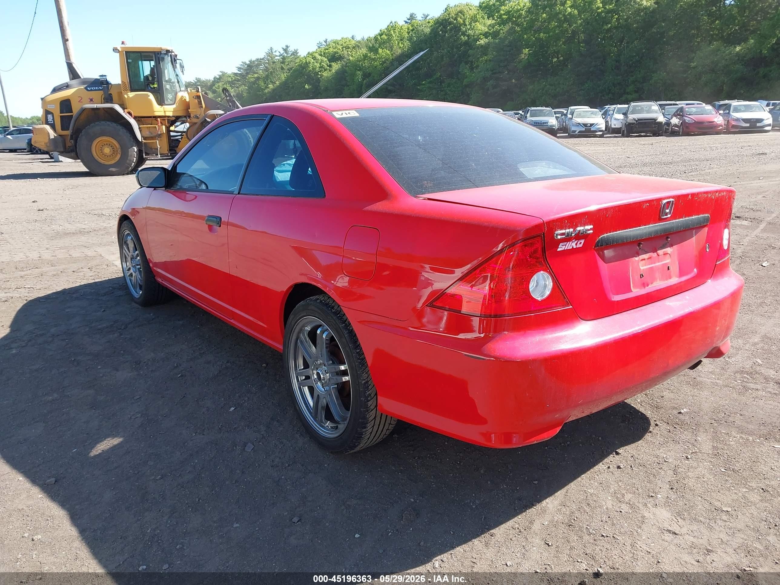 2005 Honda Civic Vp Красный vin: 1HGEM221X5L041786