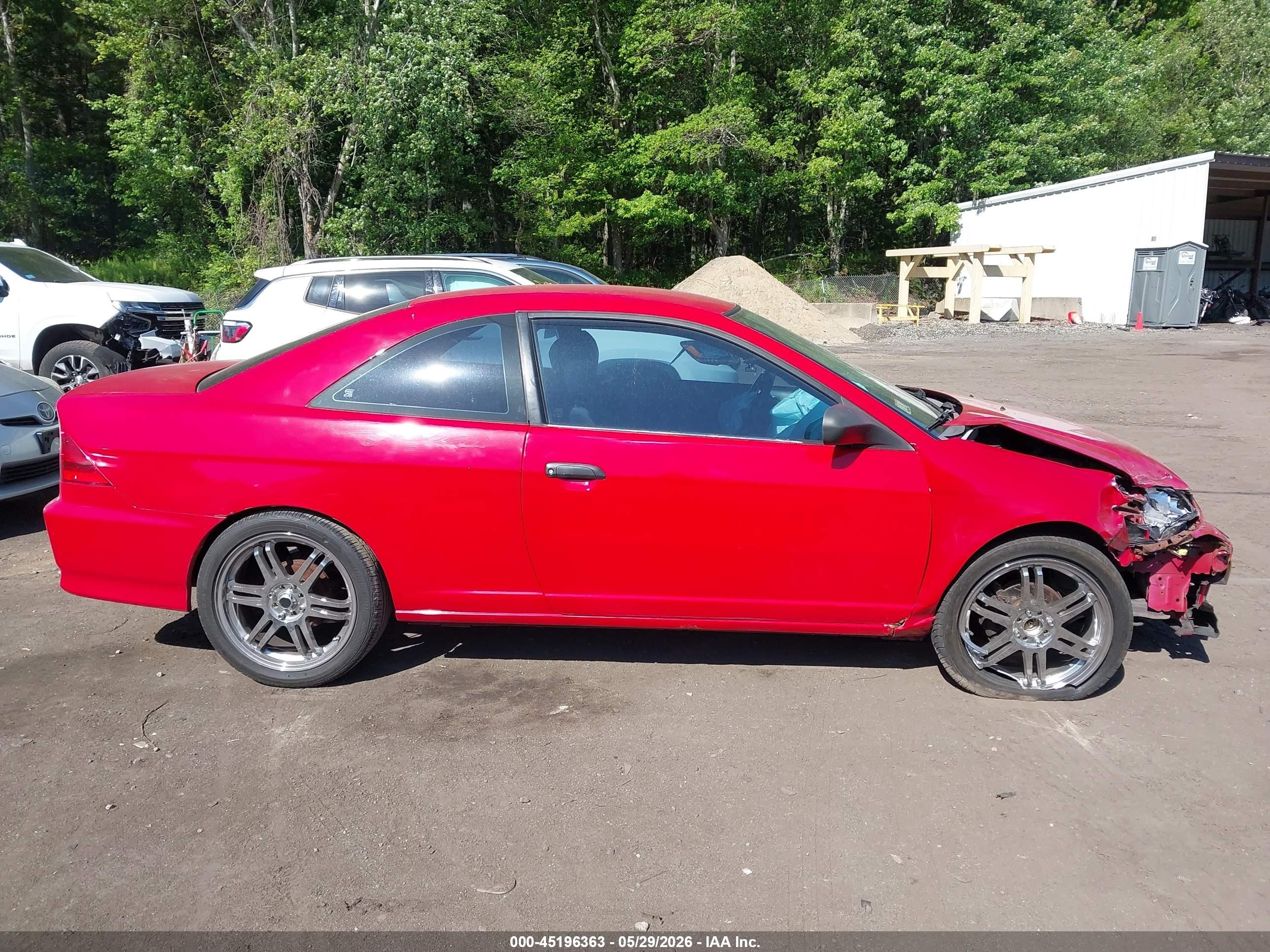 2005 Honda Civic Vp Красный vin: 1HGEM221X5L041786