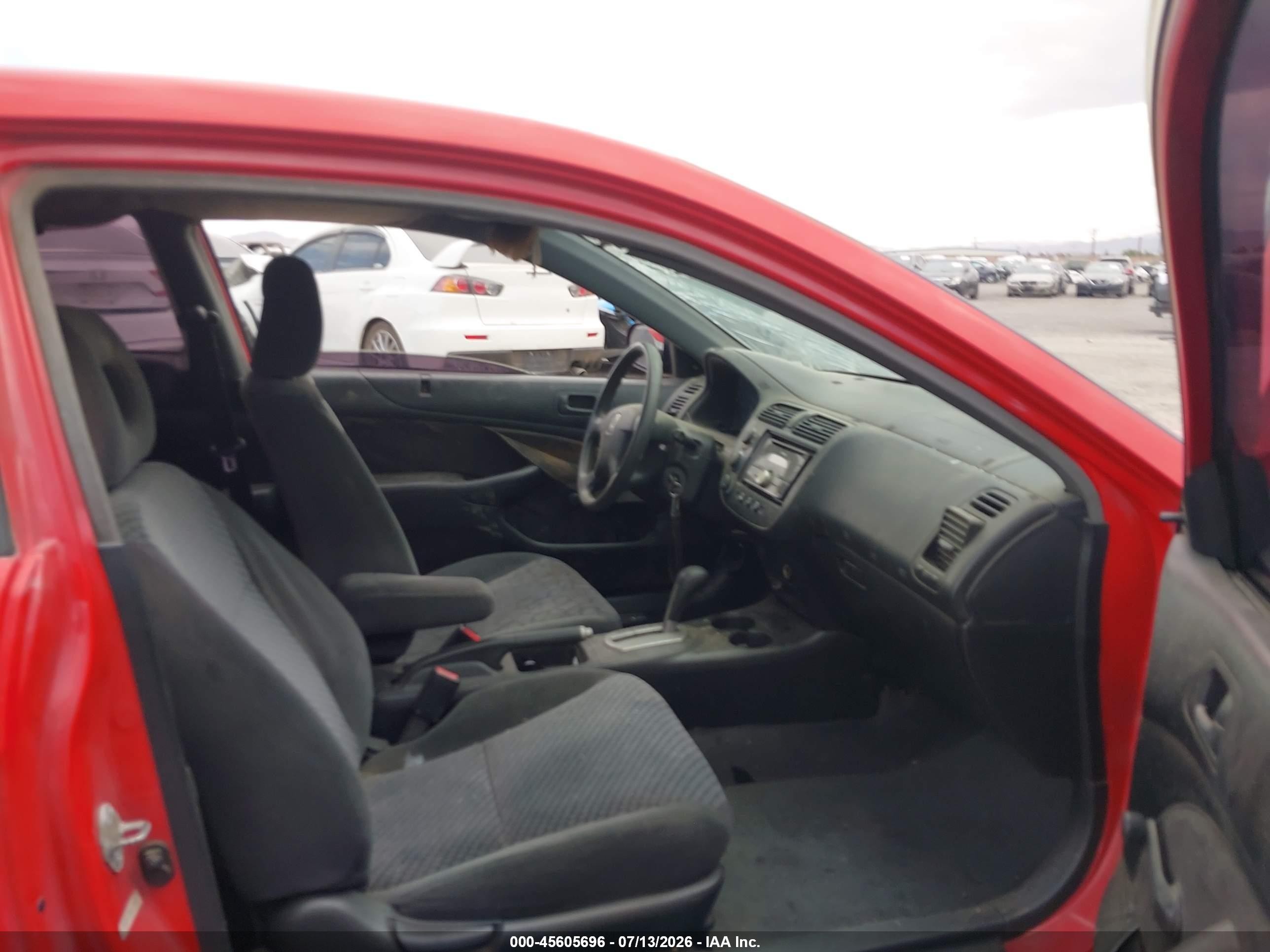 2001 Honda Civic Dx Red vin: 1HGEM22231L119148