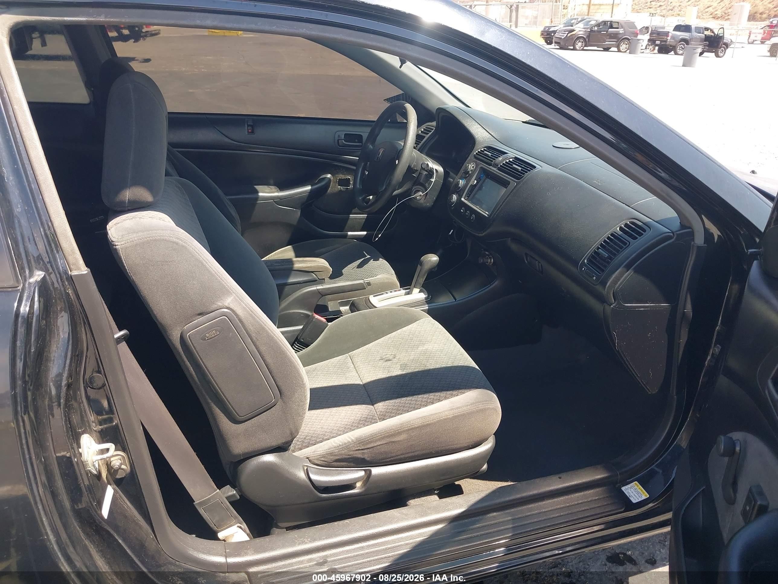 2004 Honda Civic Vp Black vin: 1HGEM22354L047205