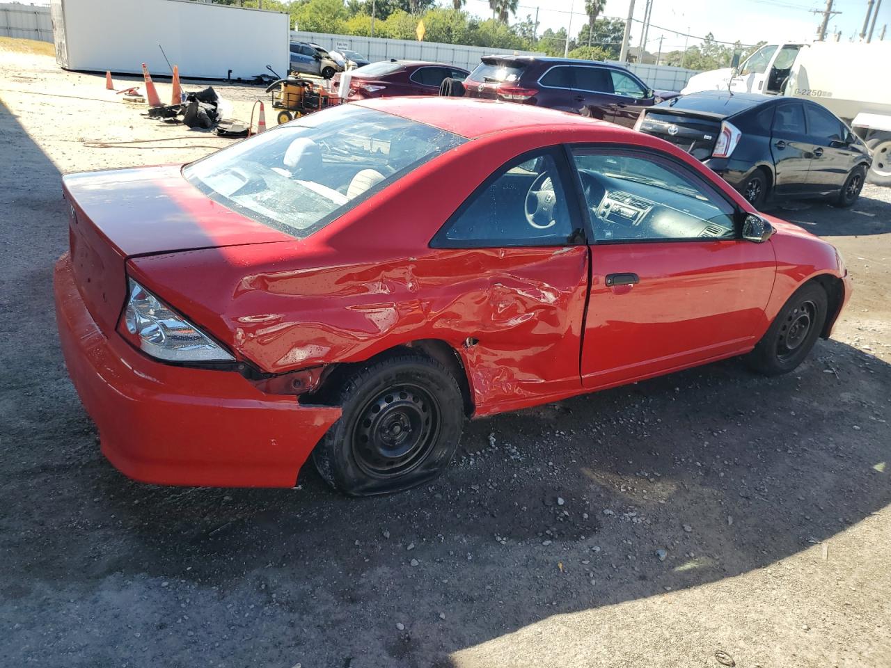 2005 Honda Civic Dx Vp Red vin: 1HGEM22385L036068