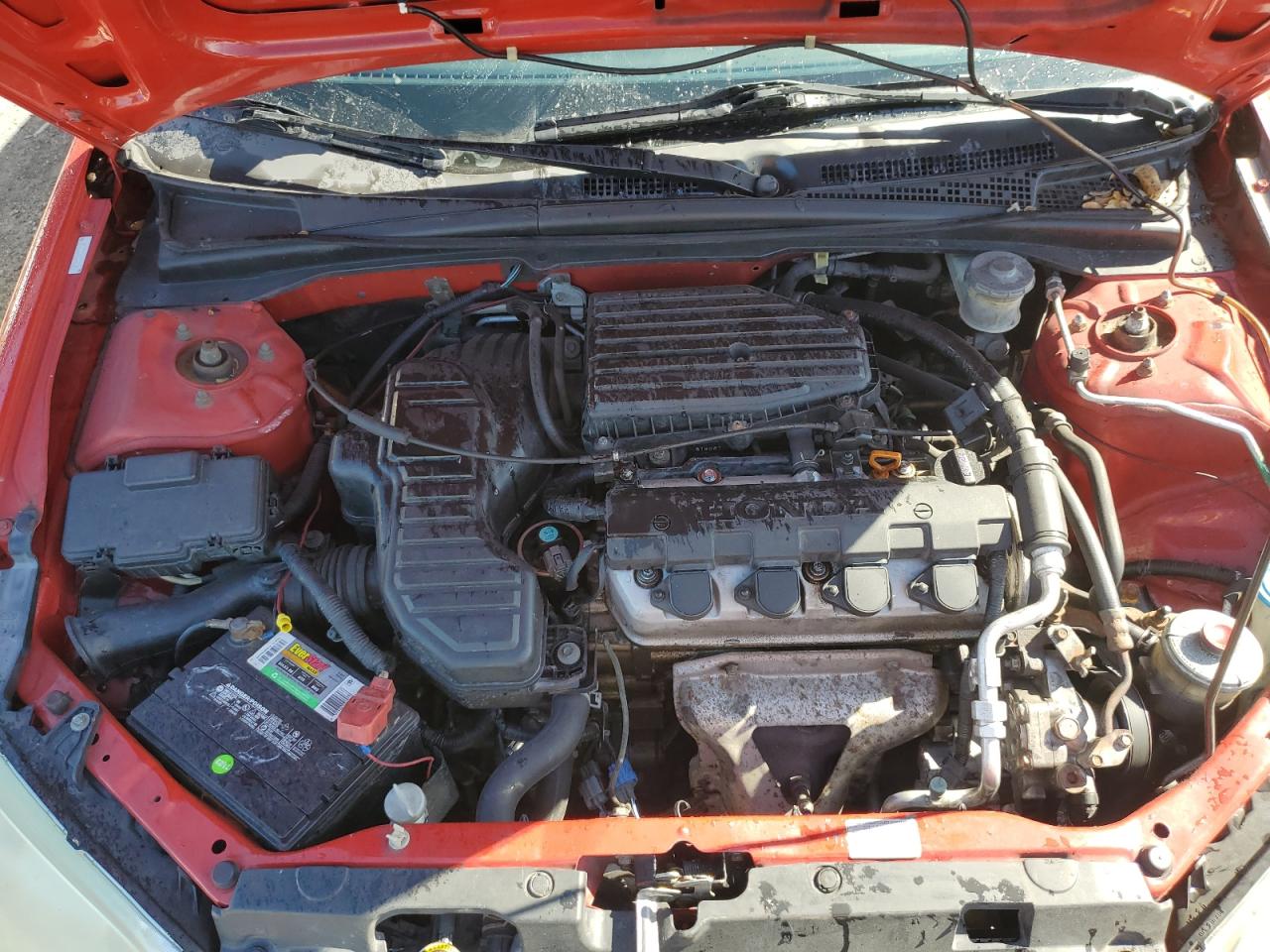 2005 Honda Civic Dx Vp Red vin: 1HGEM22385L036068