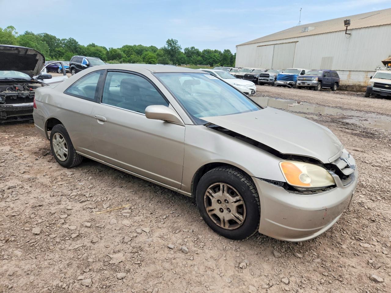 2002 Honda Civic Lx Beige vin: 1HGEM22512L003250