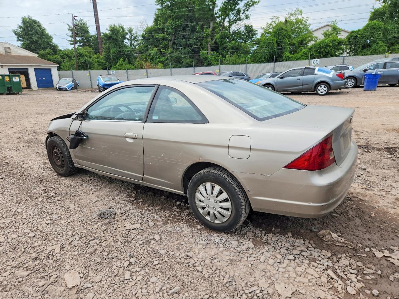 2002 Honda Civic Lx Beige vin: 1HGEM22512L003250