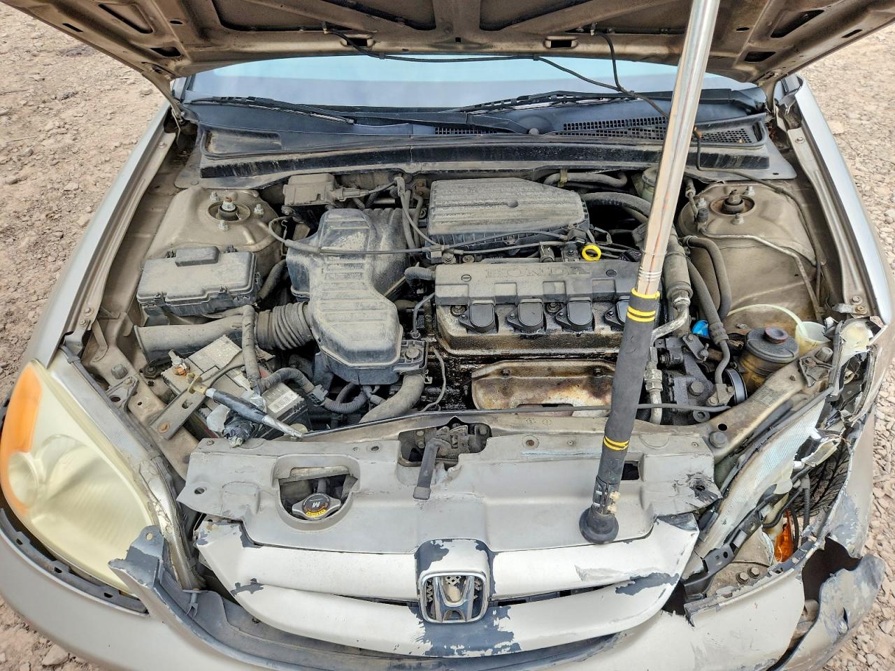 2002 Honda Civic Lx Beige vin: 1HGEM22512L003250