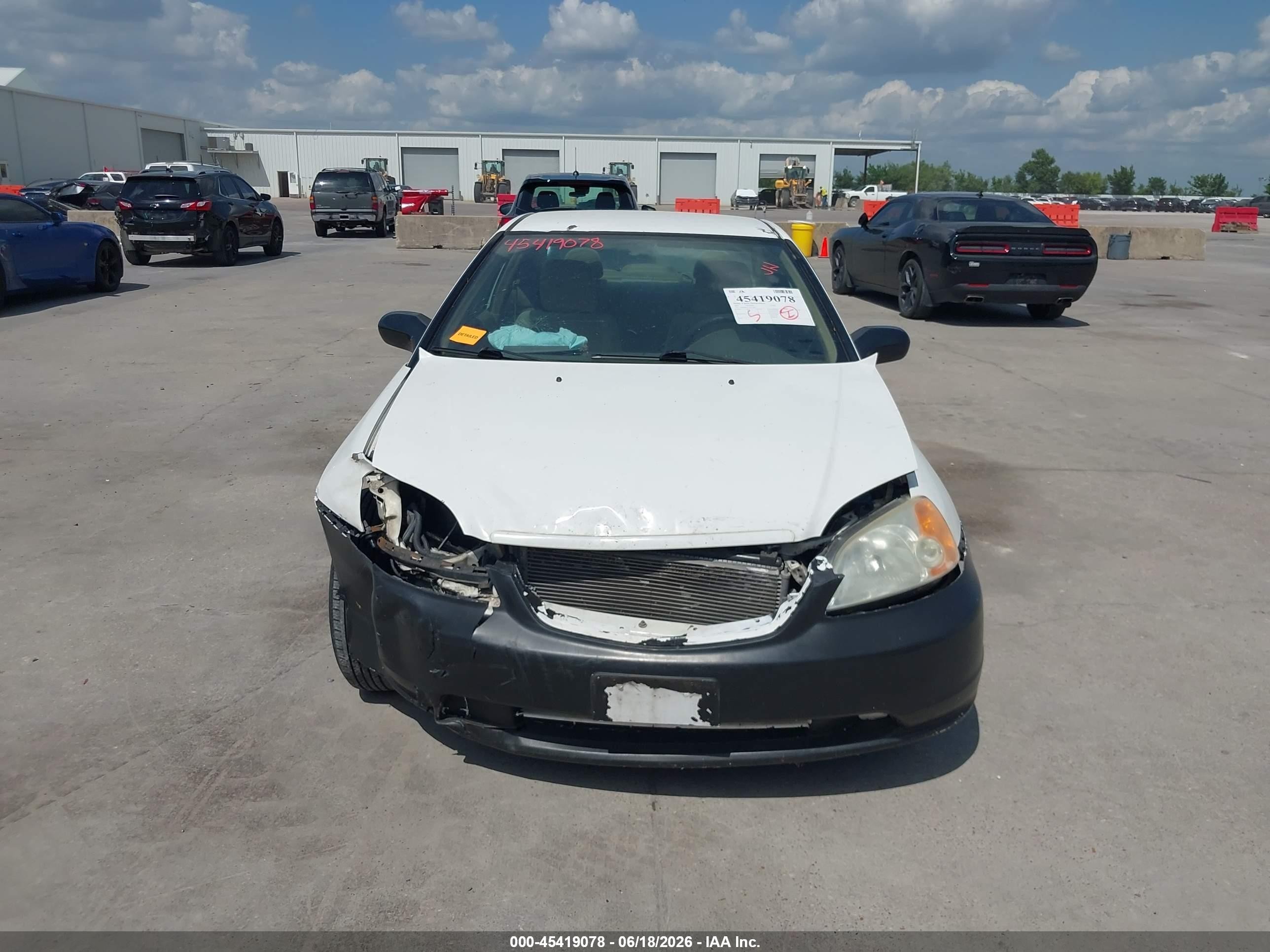 2003 Honda Civic Lx White vin: 1HGEM22513L079651
