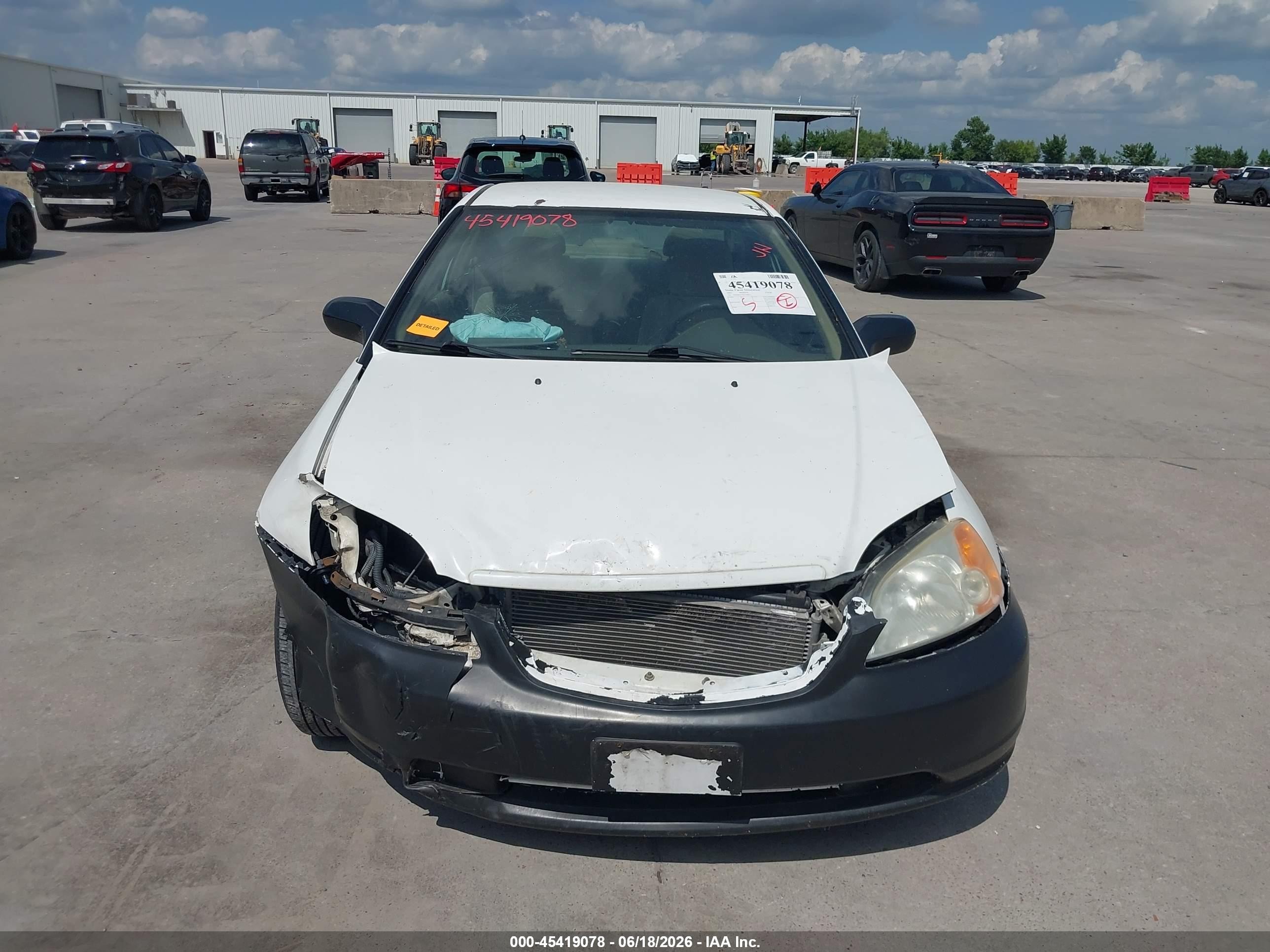 2003 Honda Civic Lx White vin: 1HGEM22513L079651