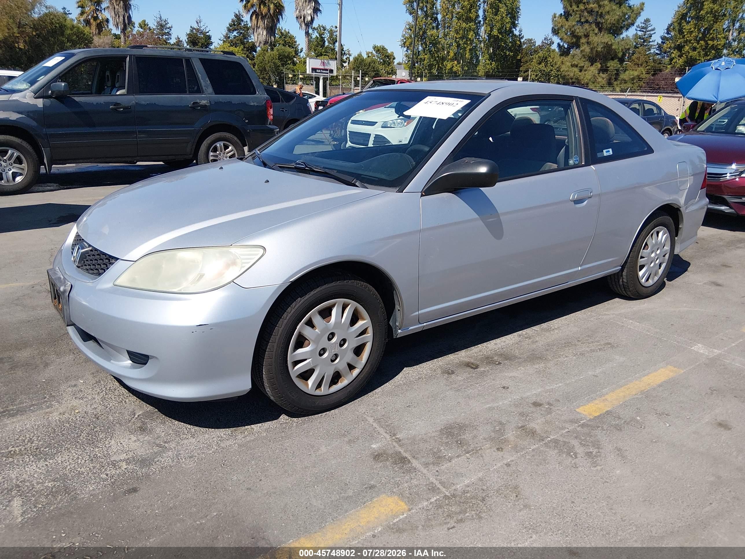 2004 Honda Civic Lx Silver vin: 1HGEM22514L064200
