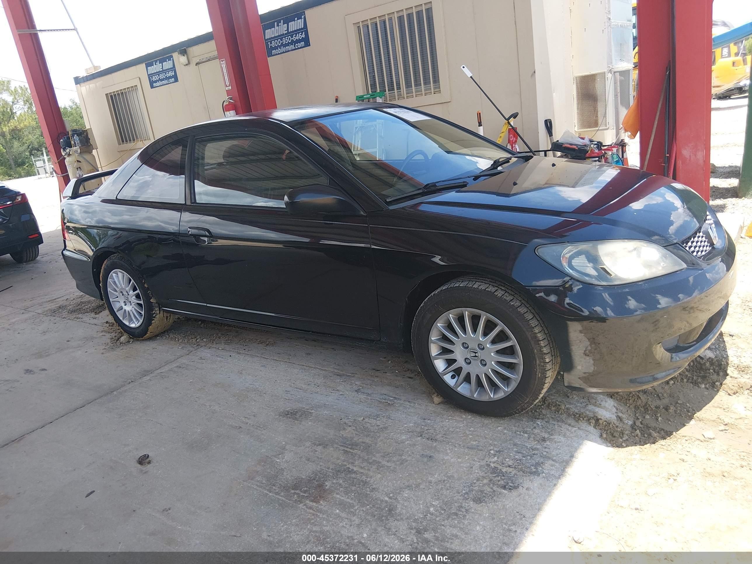 2005 Honda Civic Lx Black vin: 1HGEM22515L079524