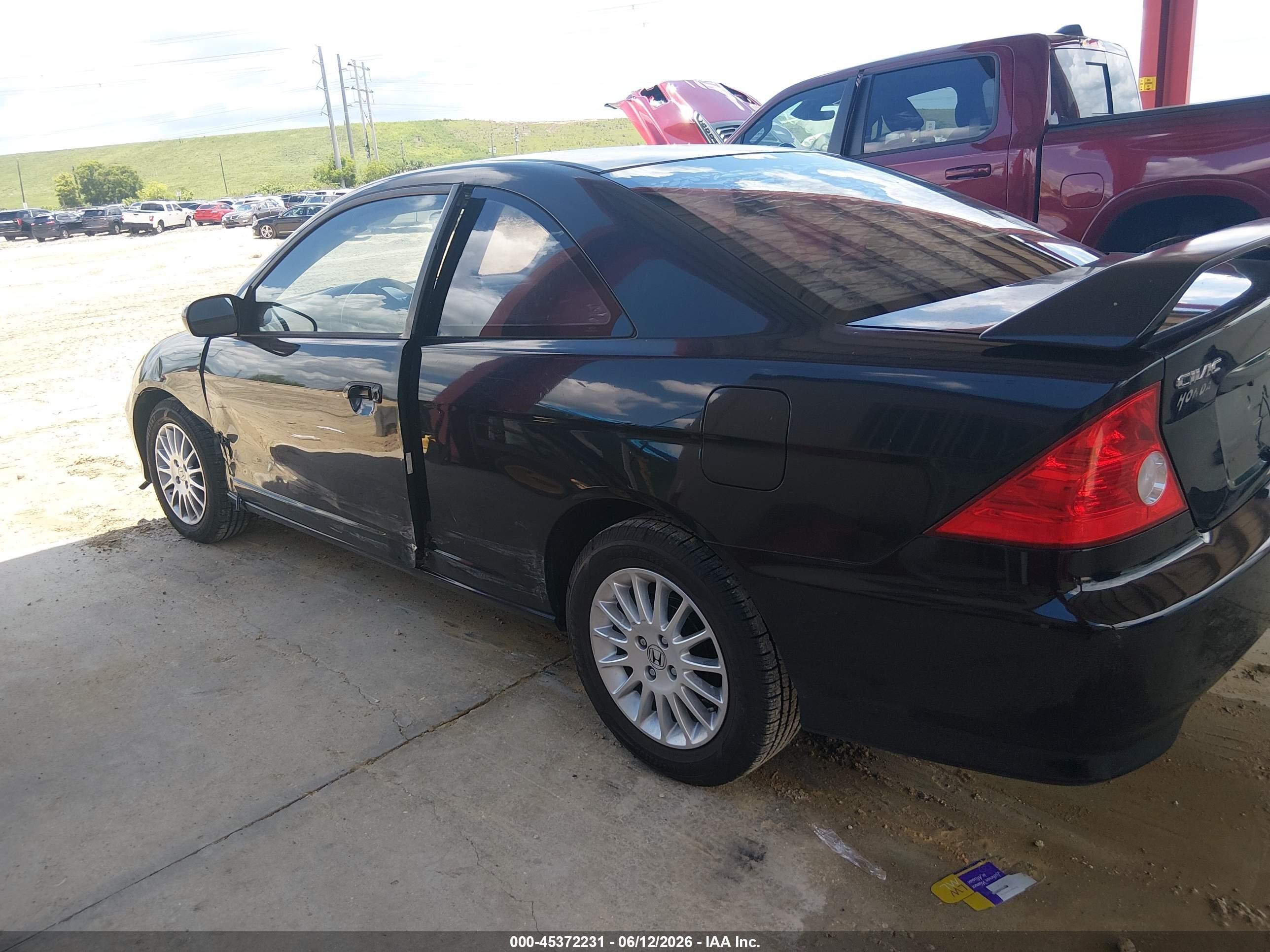 2005 Honda Civic Lx Black vin: 1HGEM22515L079524