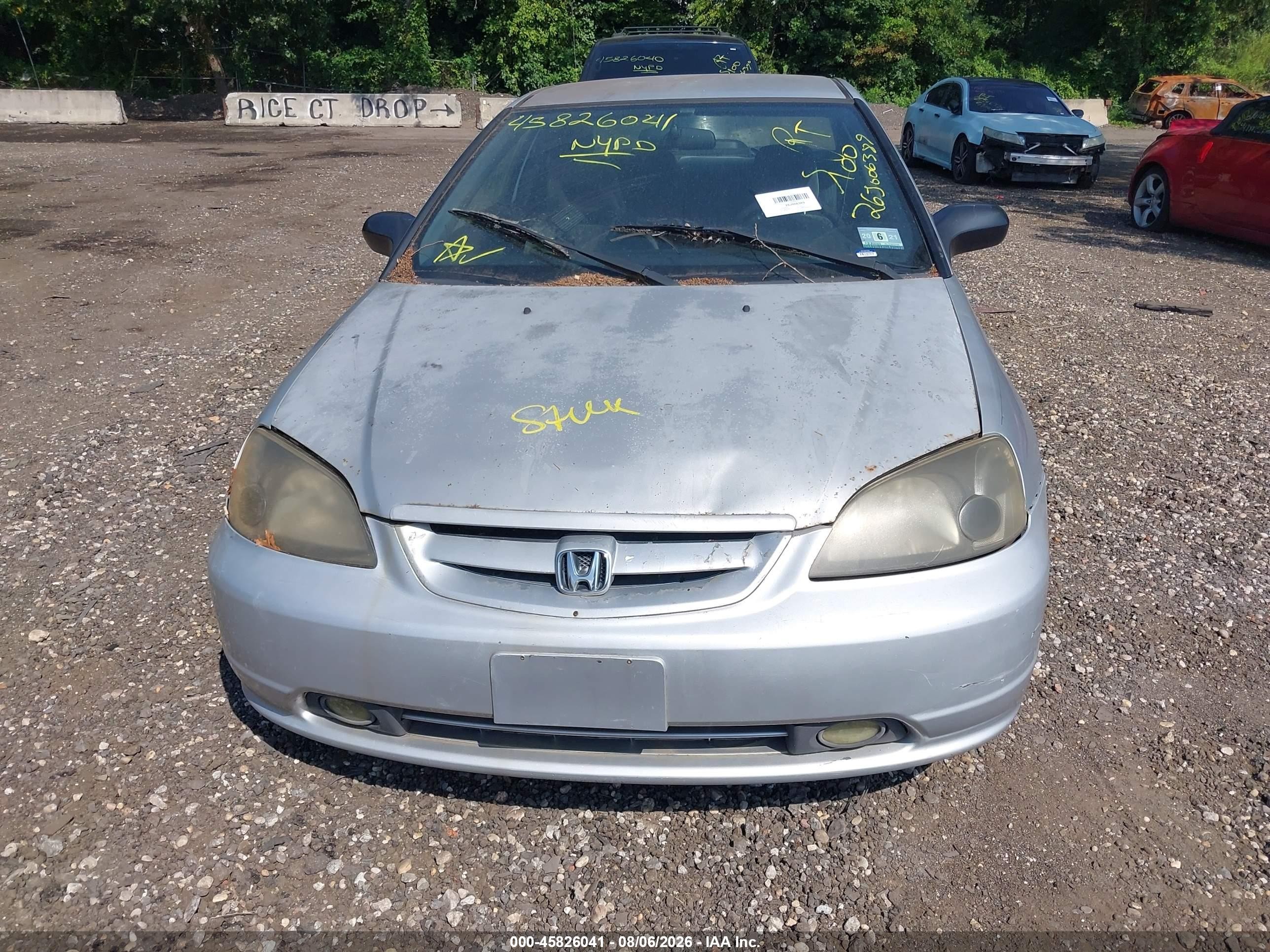 2002 Honda Civic Lx Silver vin: 1HGEM22522L094139