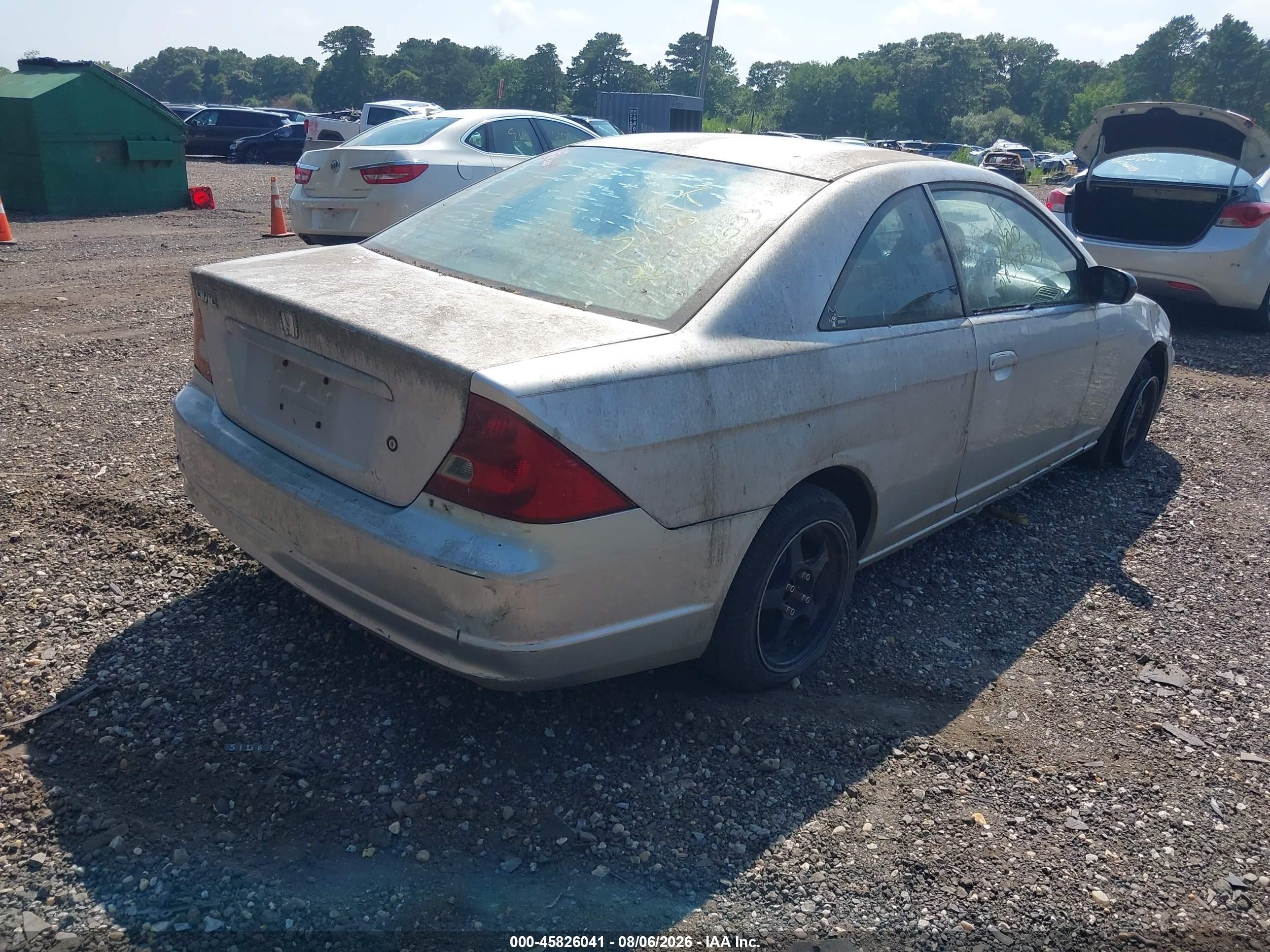 2002 Honda Civic Lx Silver vin: 1HGEM22522L094139