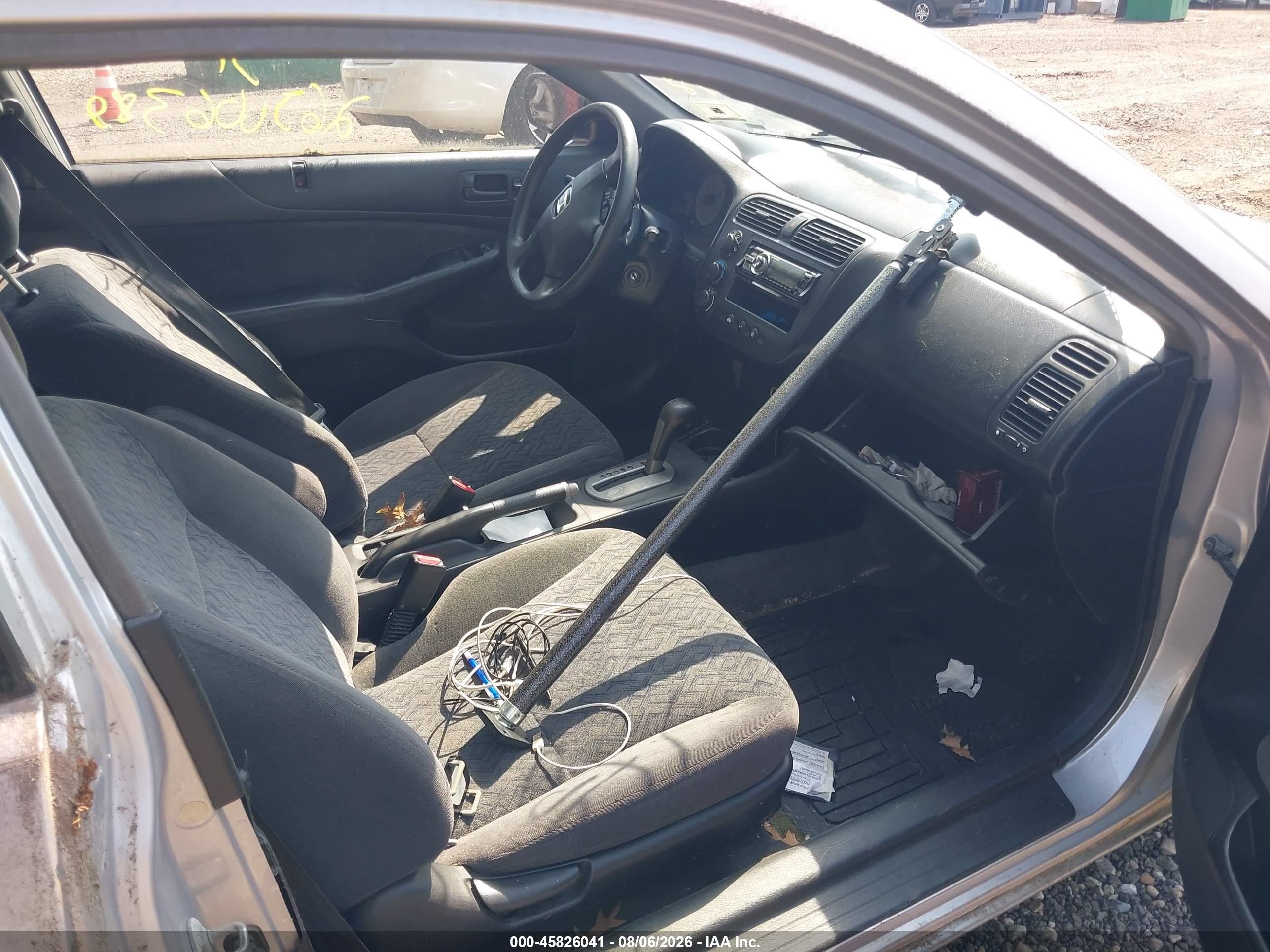 2002 Honda Civic Lx Silver vin: 1HGEM22522L094139