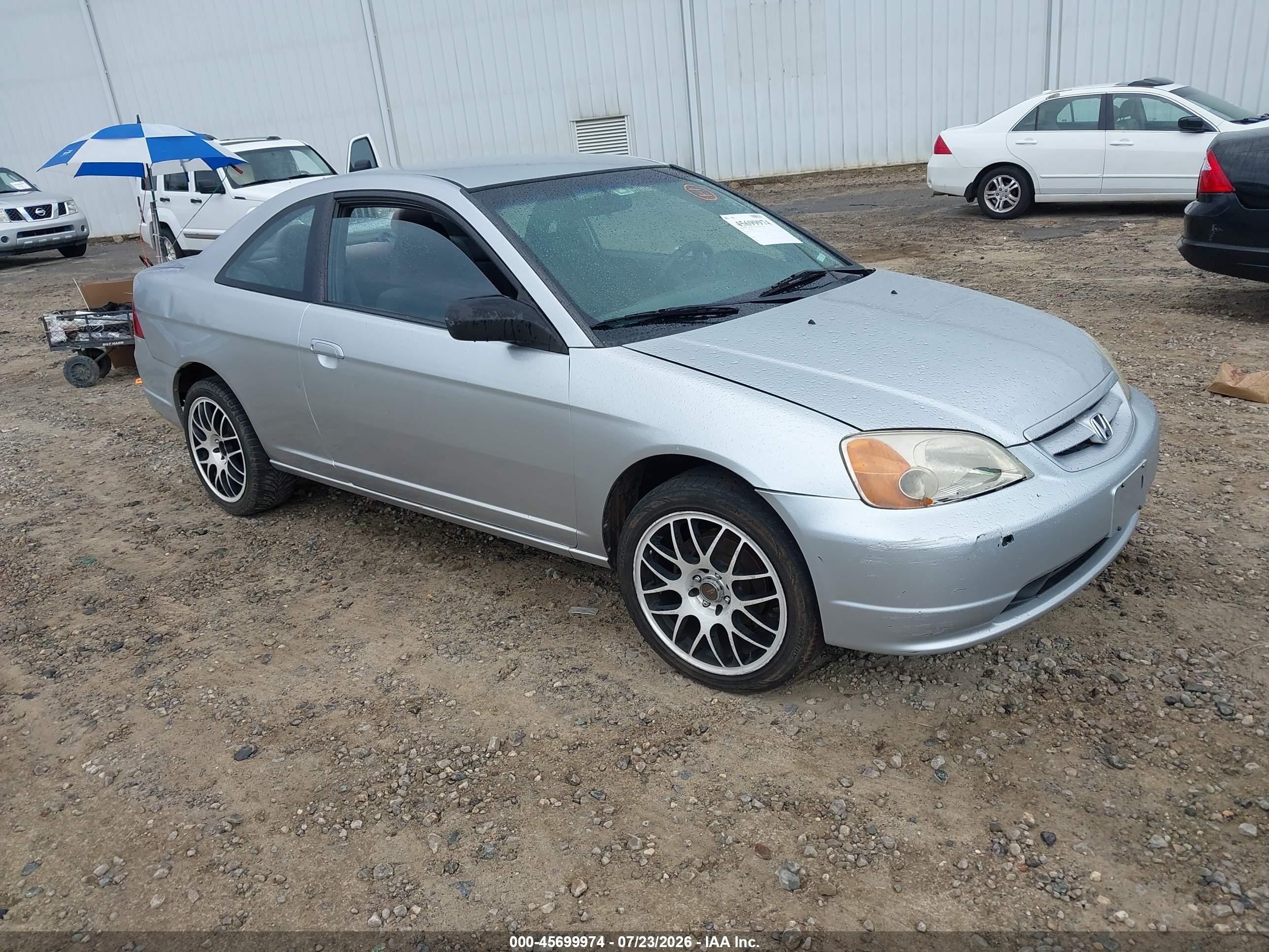 2003 Honda Civic Lx Gray vin: 1HGEM22523L067928