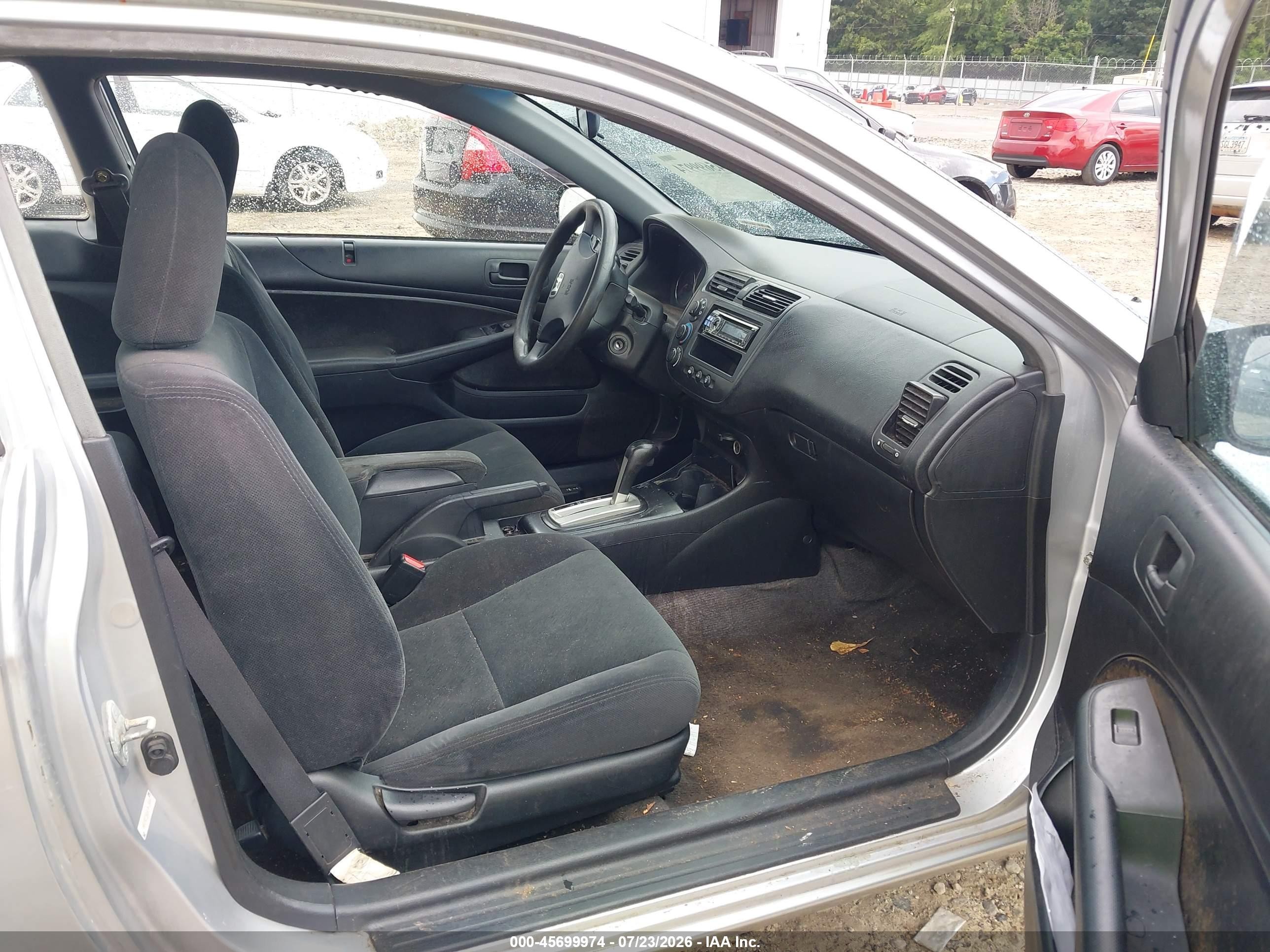 2003 Honda Civic Lx Gray vin: 1HGEM22523L067928