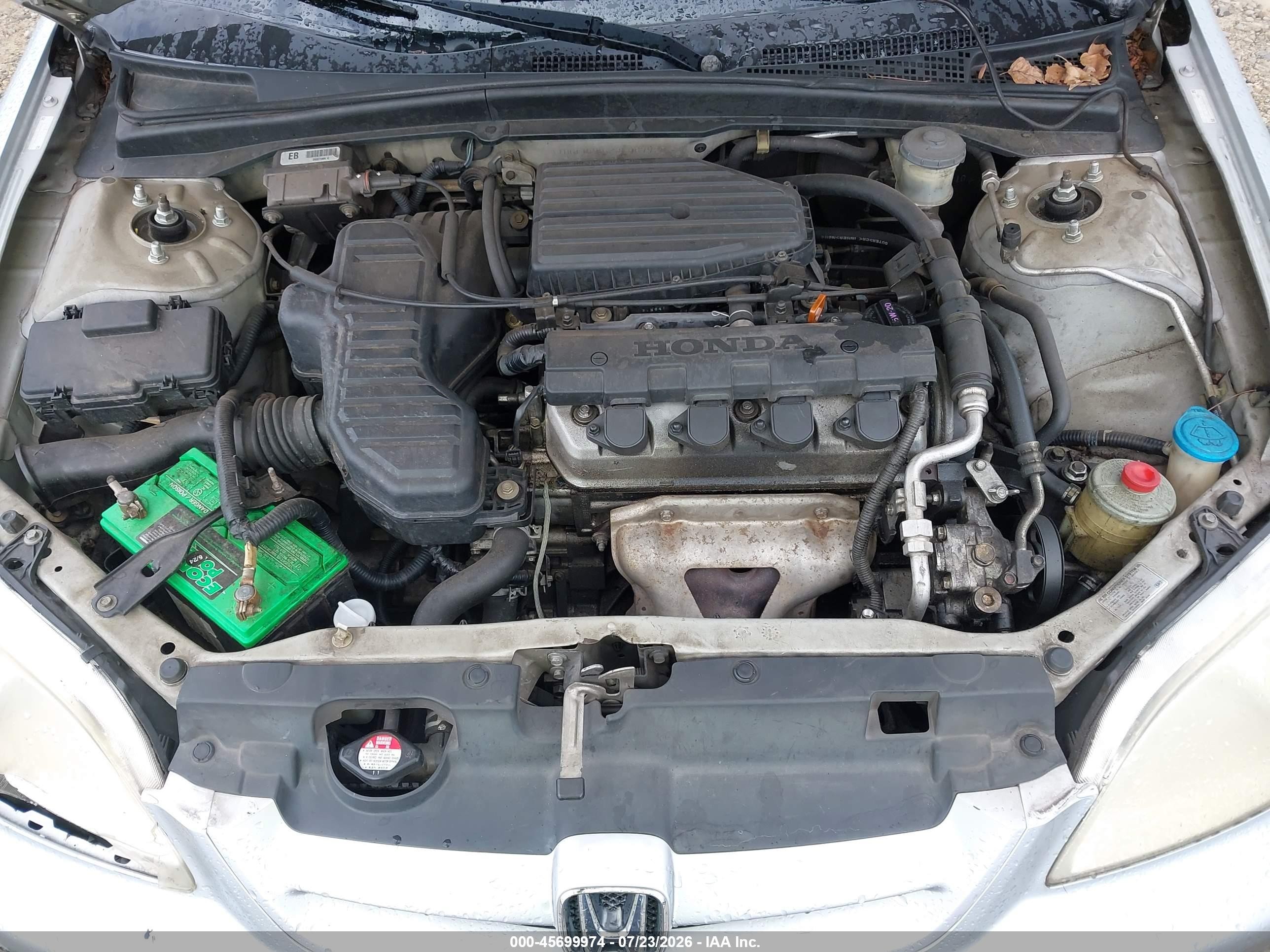 2003 Honda Civic Lx Gray vin: 1HGEM22523L067928