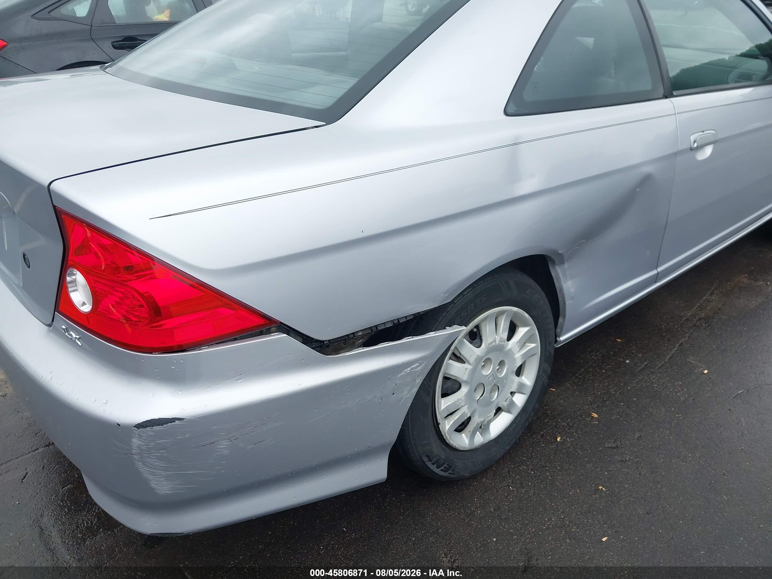 2005 Honda Civic Lx Silver vin: 1HGEM22525L067964