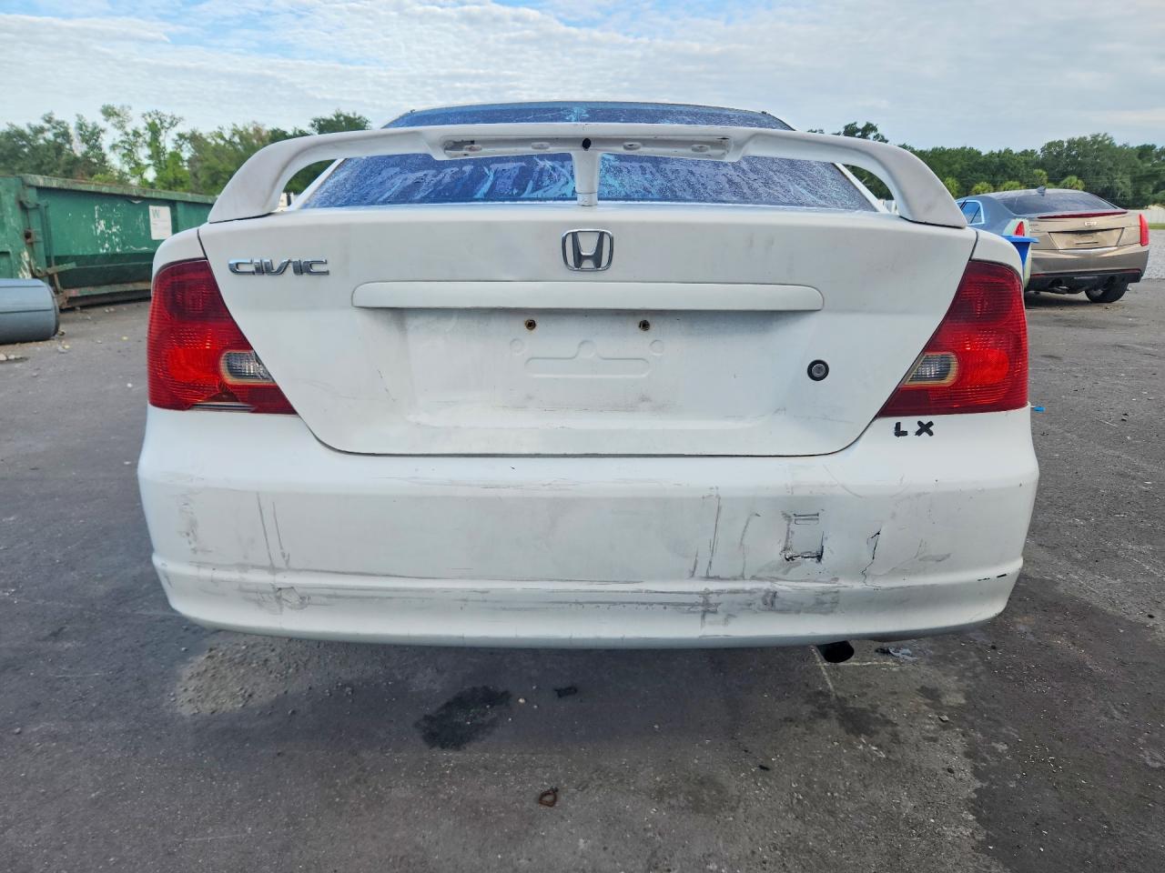 2001 Honda Civic Lx White vin: 1HGEM22531L020551