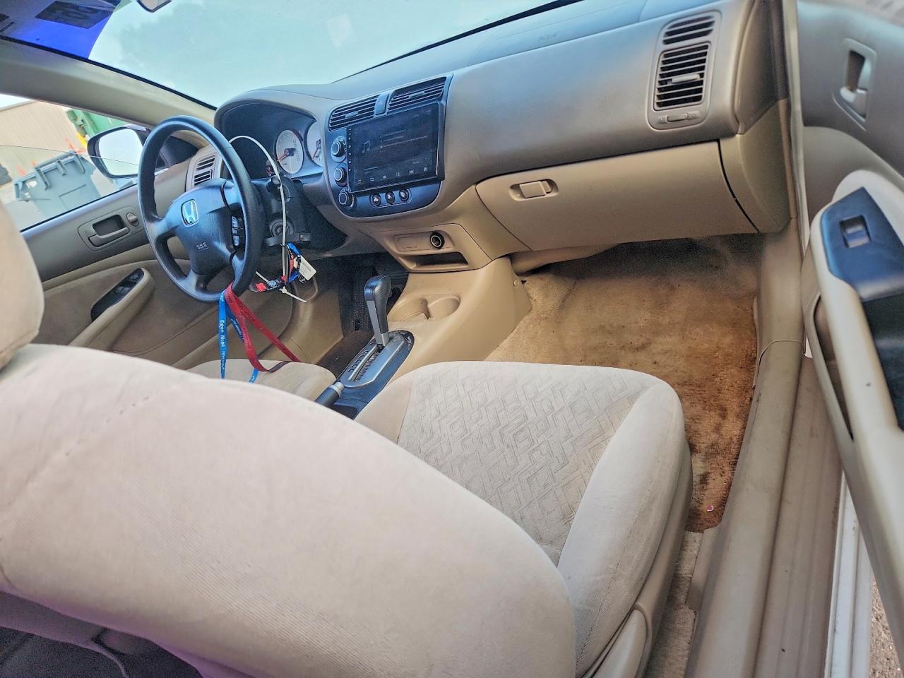 2001 Honda Civic Lx White vin: 1HGEM22531L020551