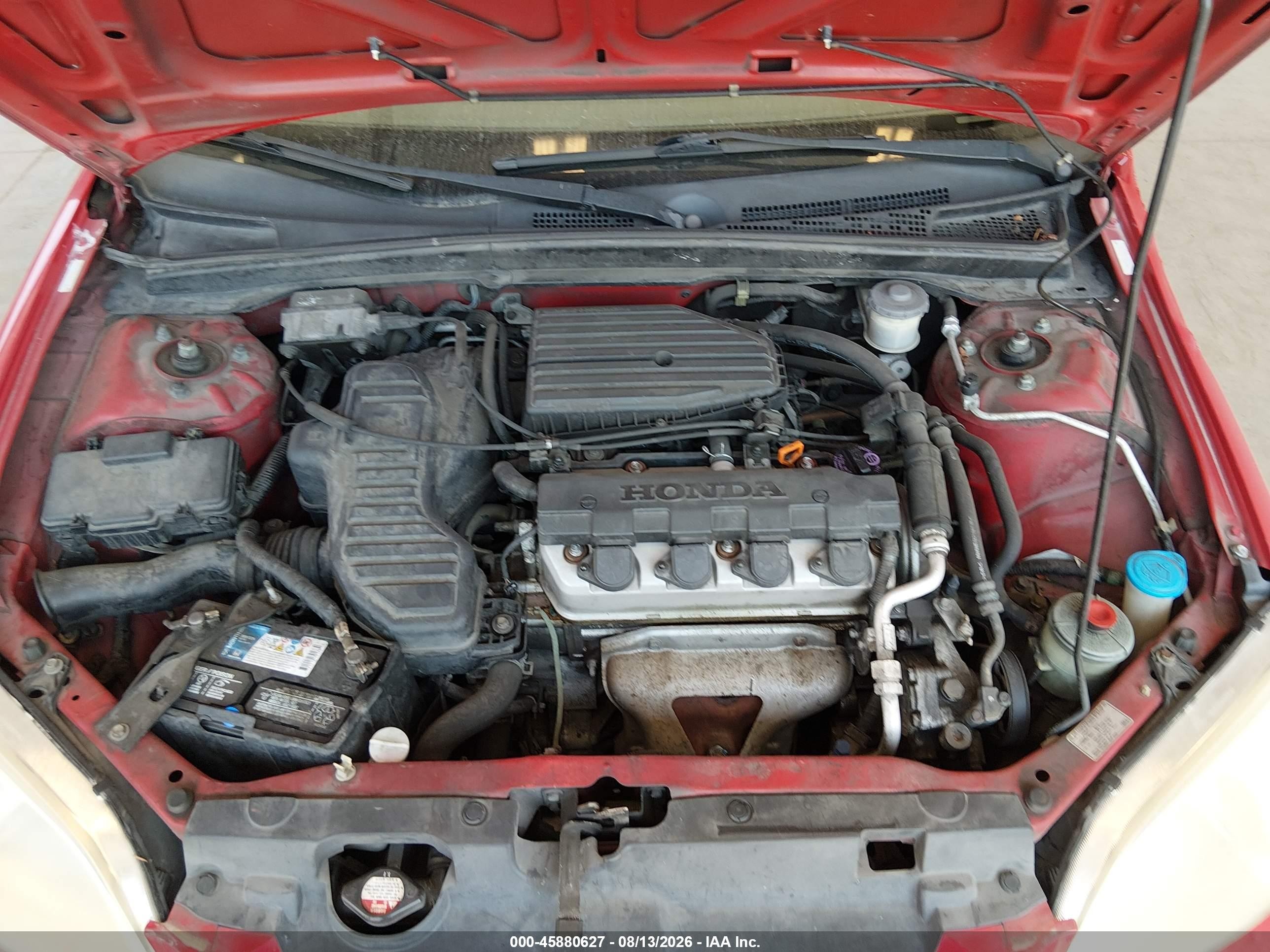 2001 Honda Civic Lx Red vin: 1HGEM22531L049192