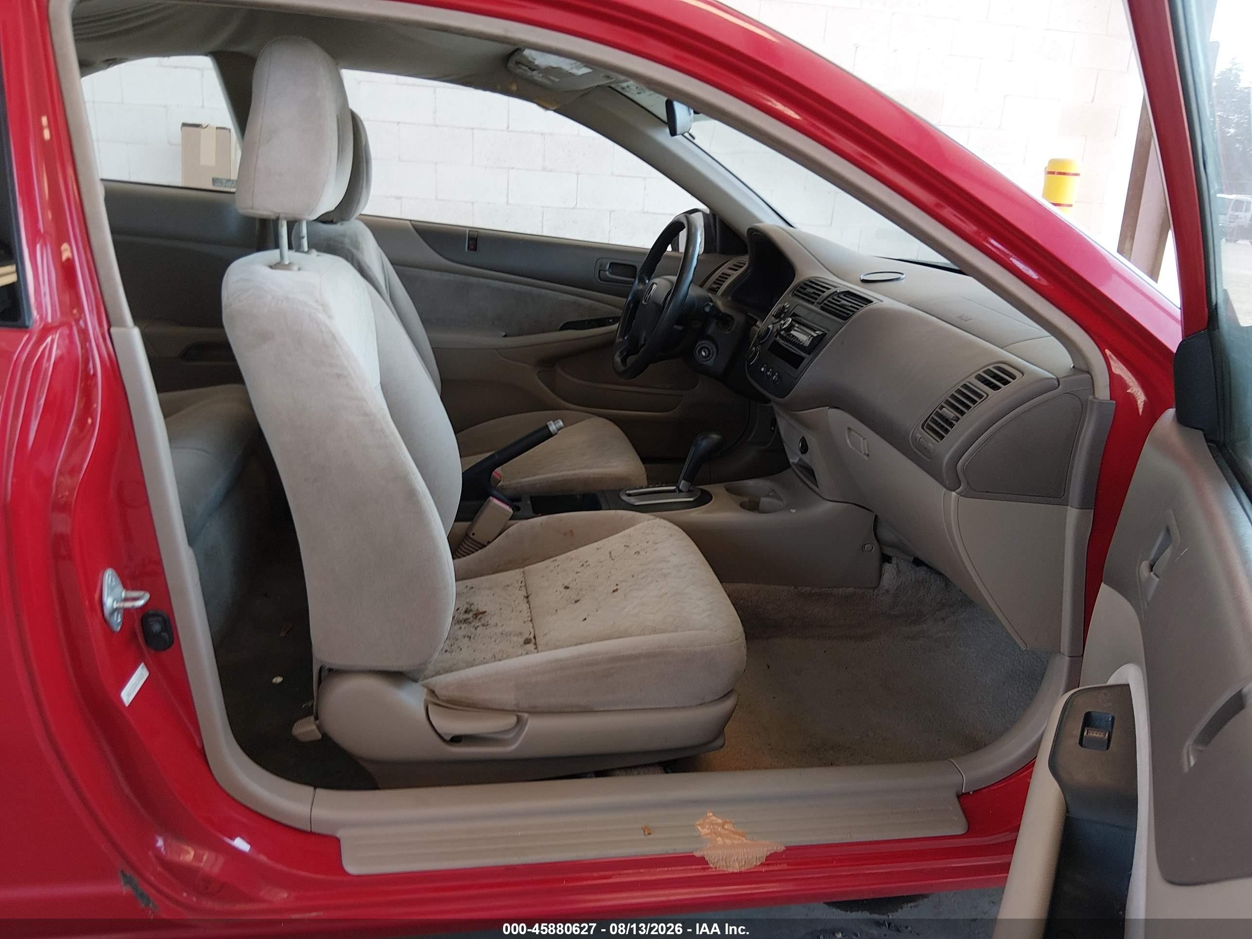 2001 Honda Civic Lx Red vin: 1HGEM22531L049192