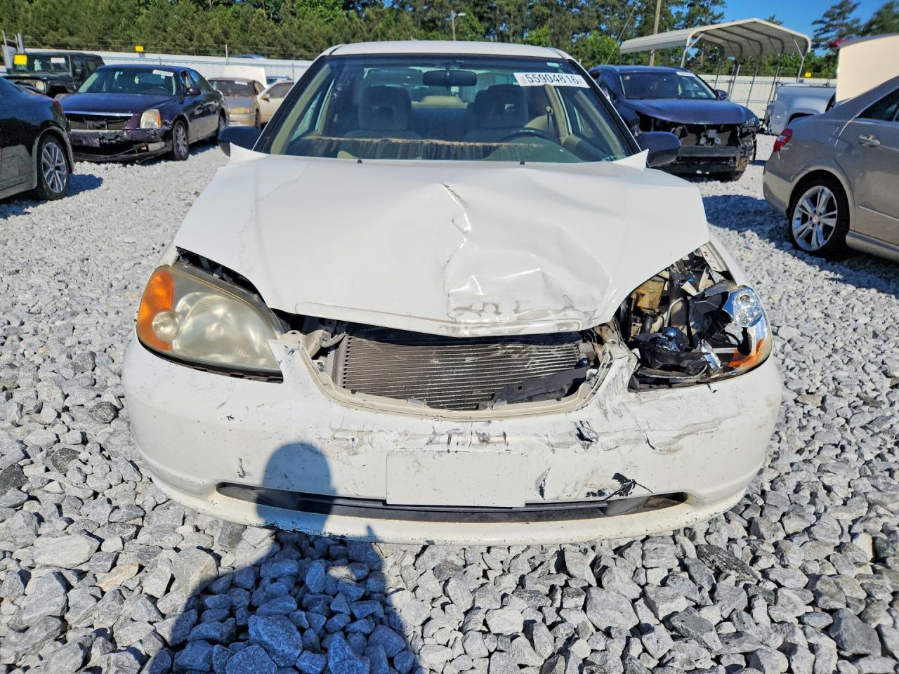 2003 Honda Civic Lx White vin: 1HGEM22533L043931