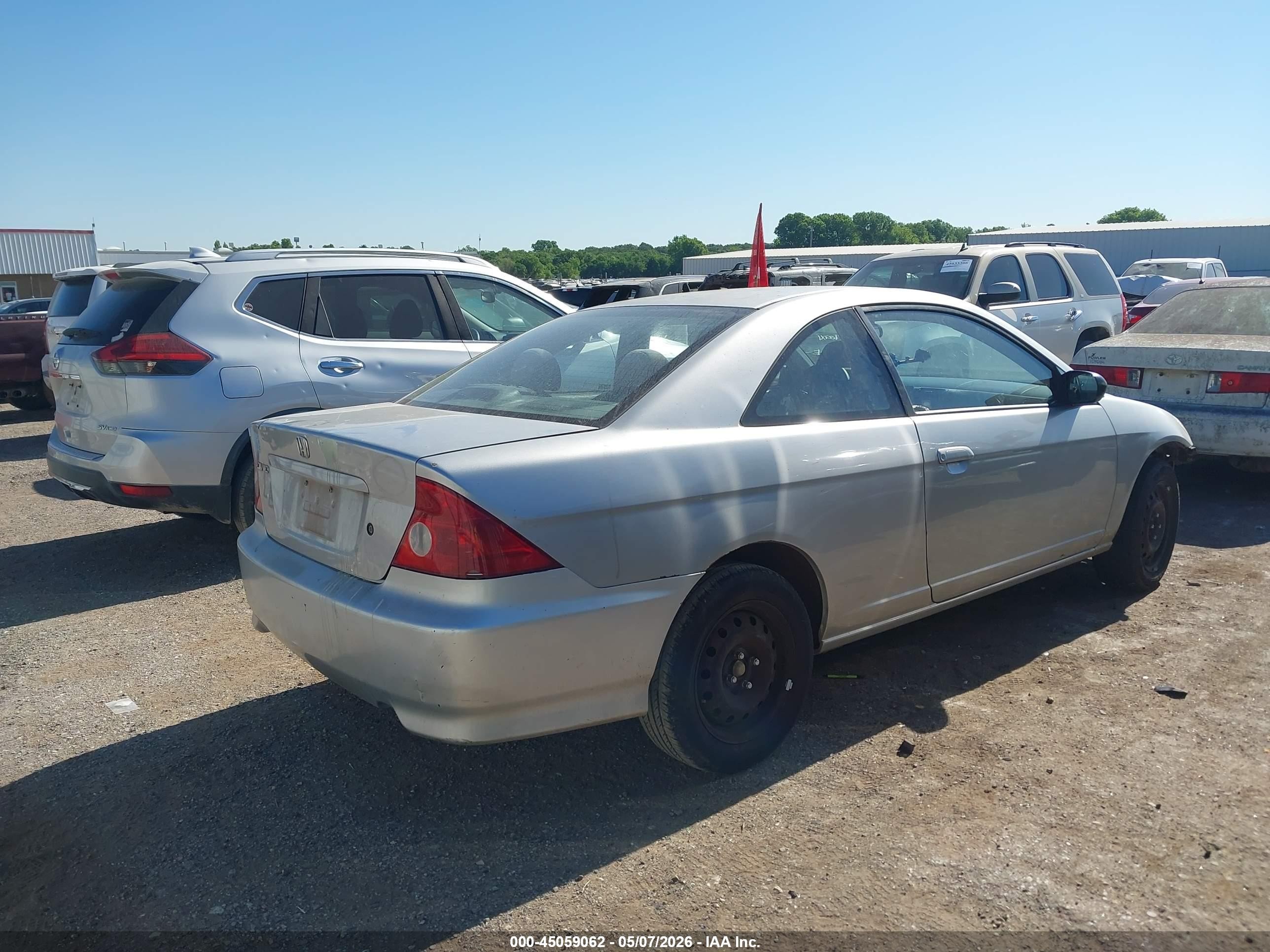 2004 Honda Civic Lx Silver vin: 1HGEM22534L004483