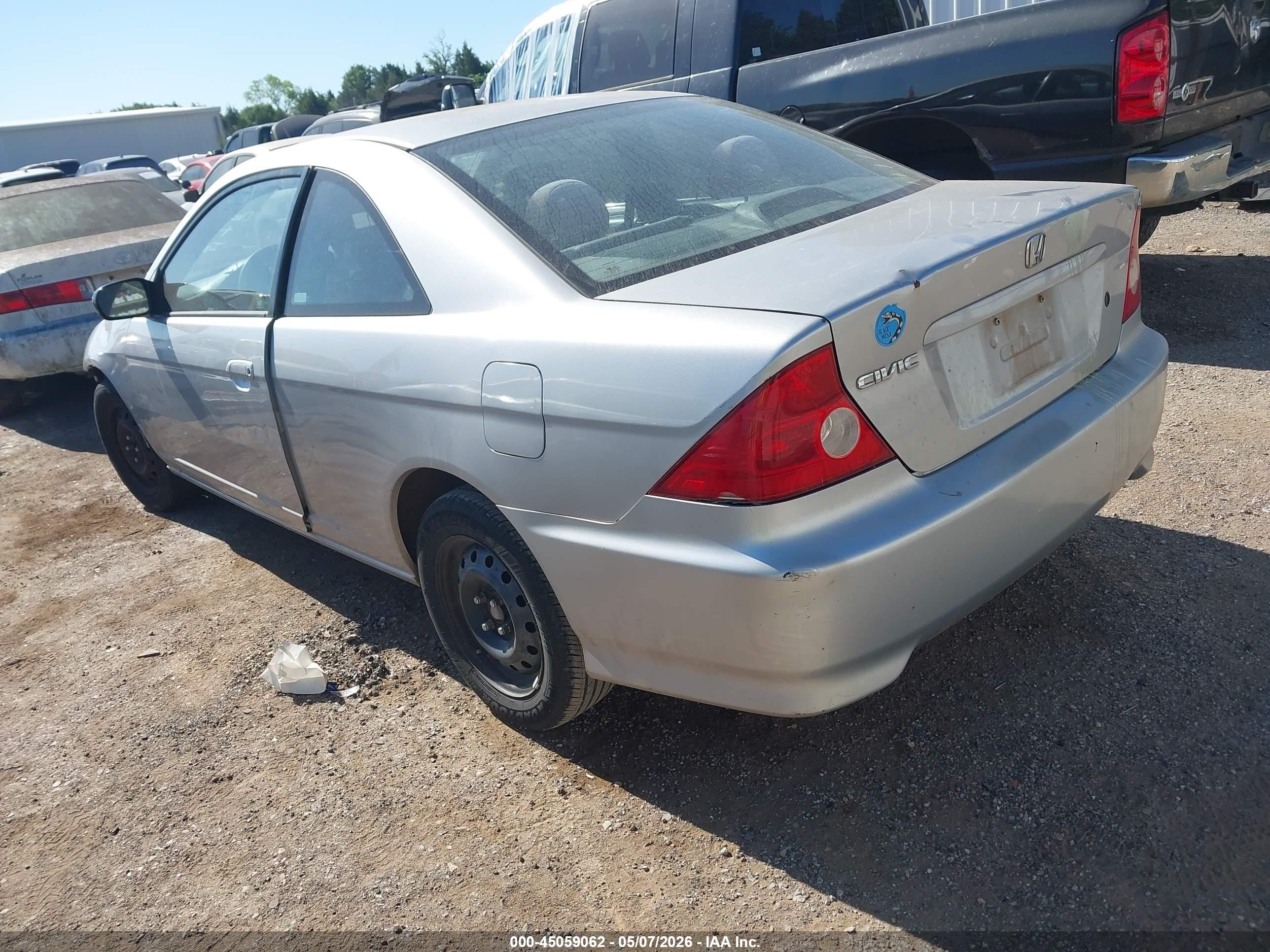 2004 Honda Civic Lx Silver vin: 1HGEM22534L004483