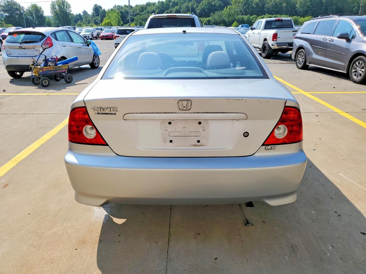 2004 Honda Civic Lx Серебряный vin: 1HGEM22534L011210