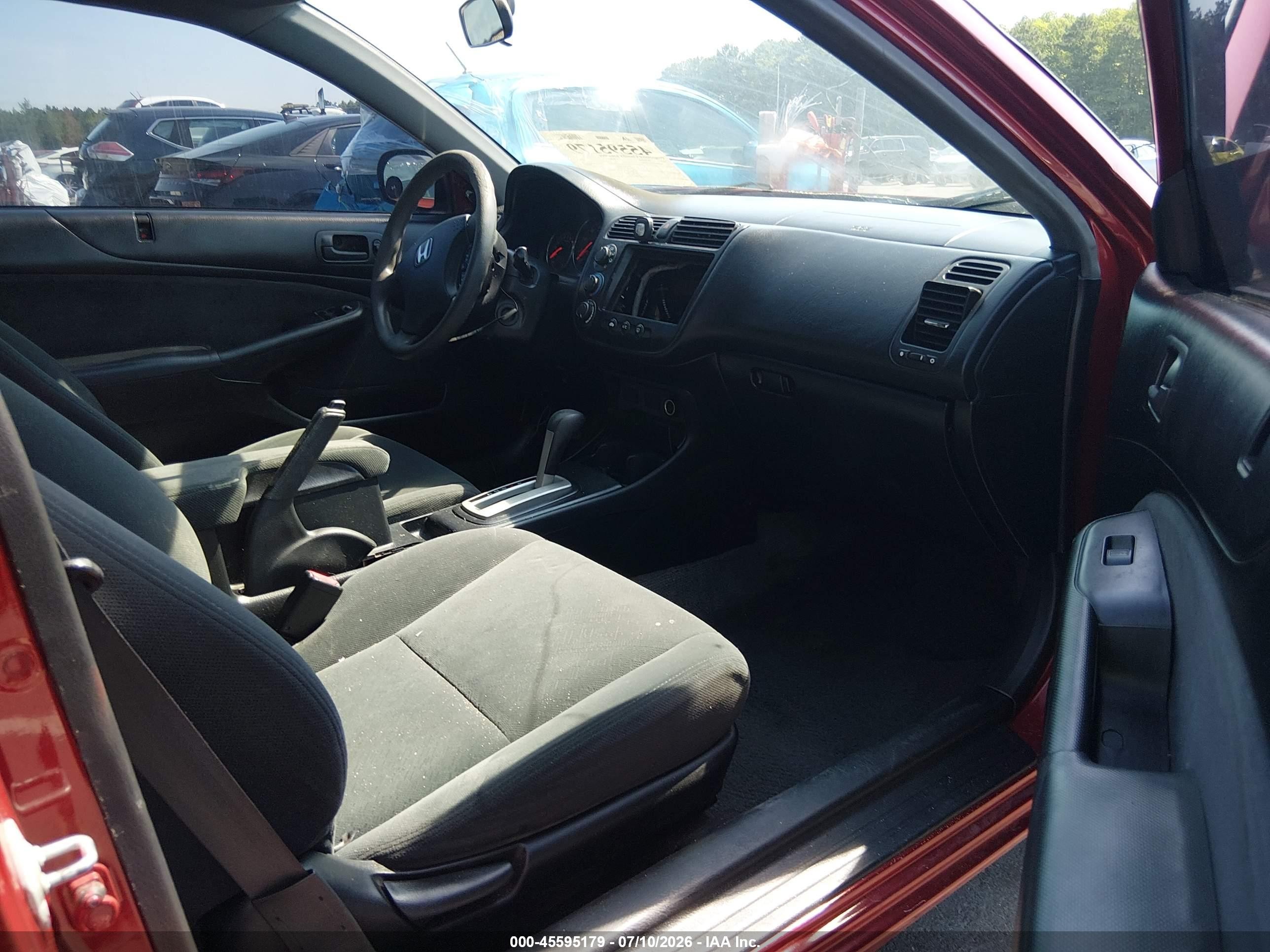 2005 Honda Civic Lx Red vin: 1HGEM22535L043866