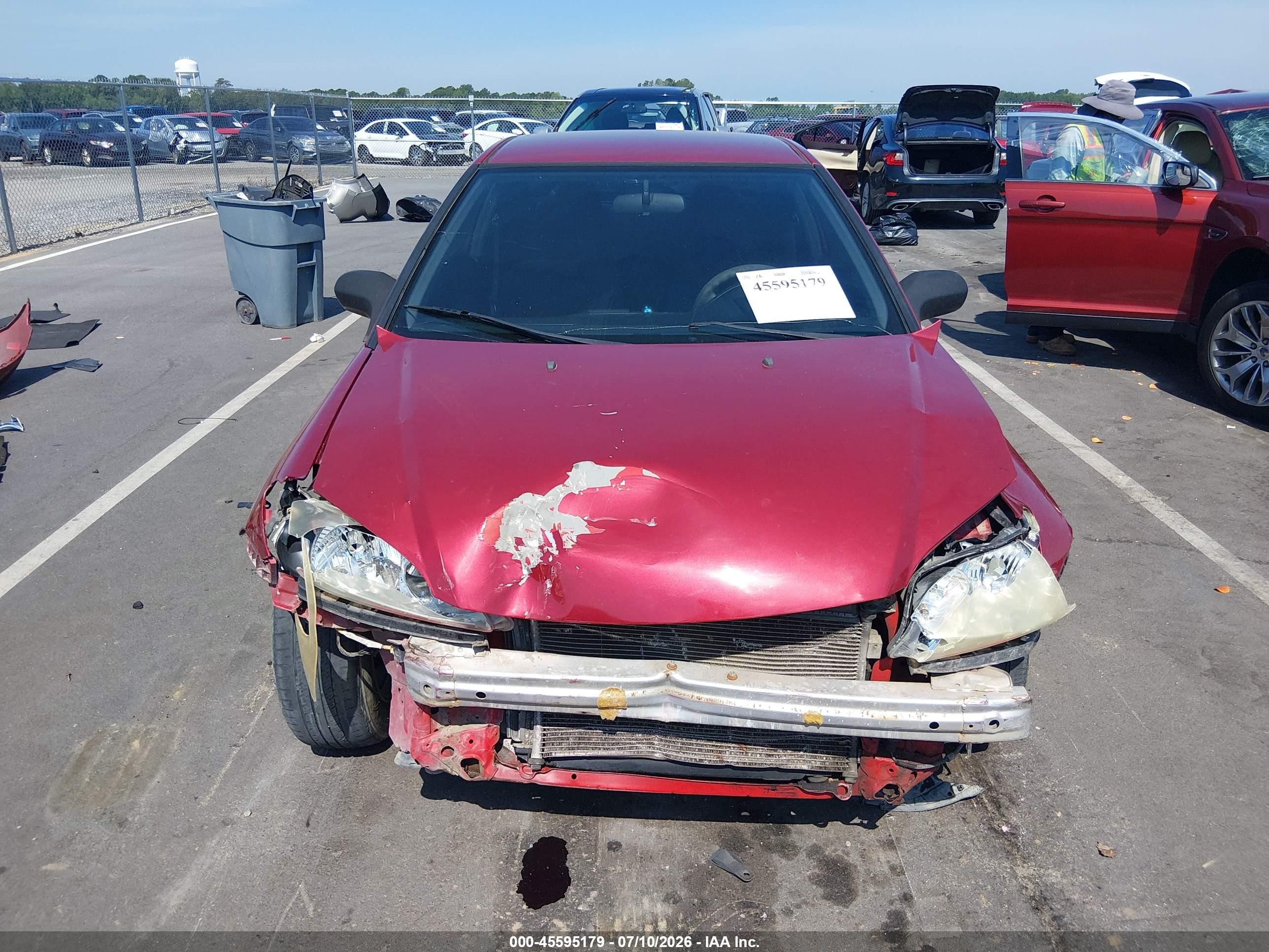 2005 Honda Civic Lx Red vin: 1HGEM22535L043866