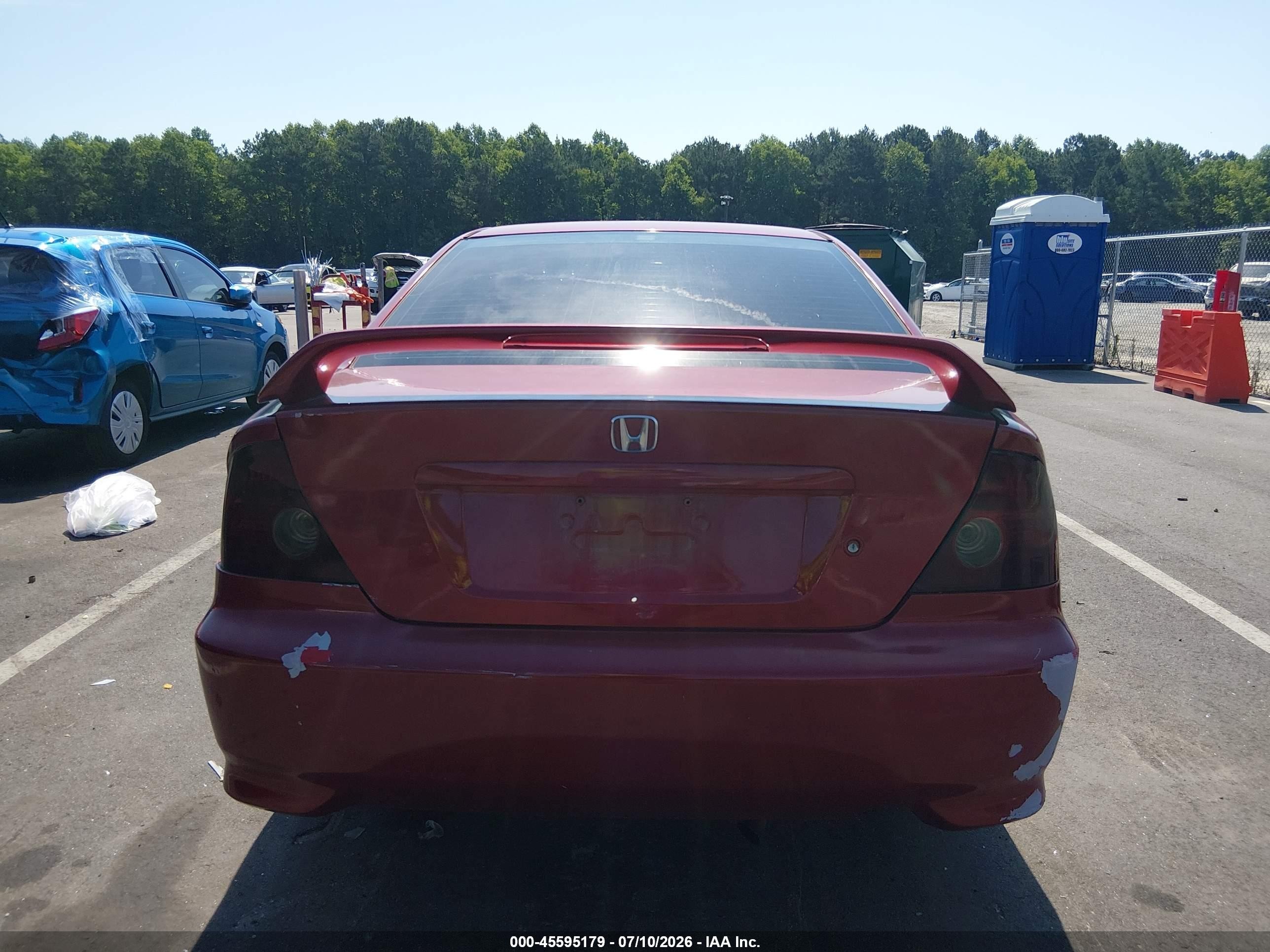 2005 Honda Civic Lx Red vin: 1HGEM22535L043866